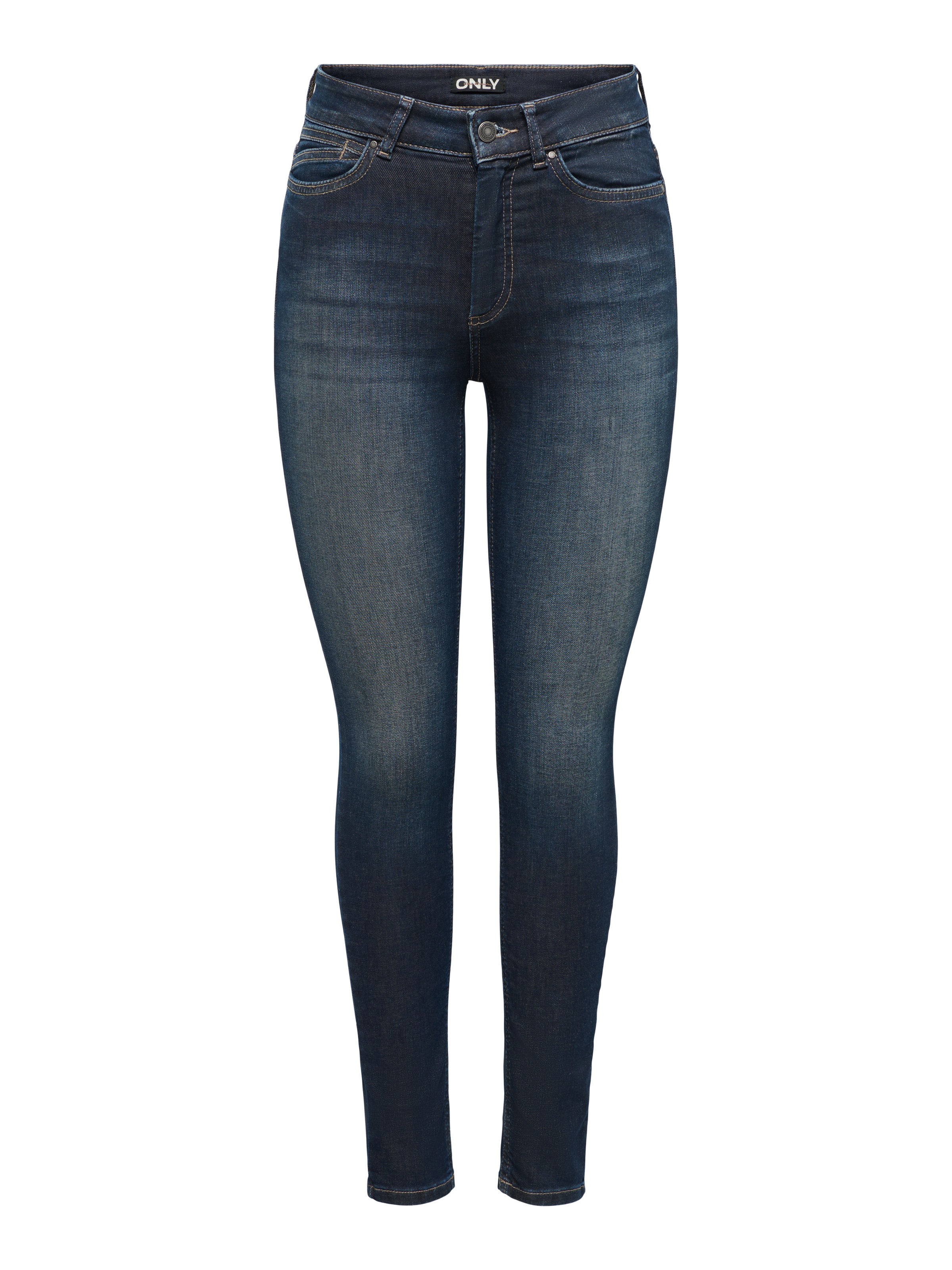 ONLY Skinny-fit-Jeans »ONLBLUSH HW COATED SKINNY ANK DNM REA22« Materialmix, high waist, skinny fit