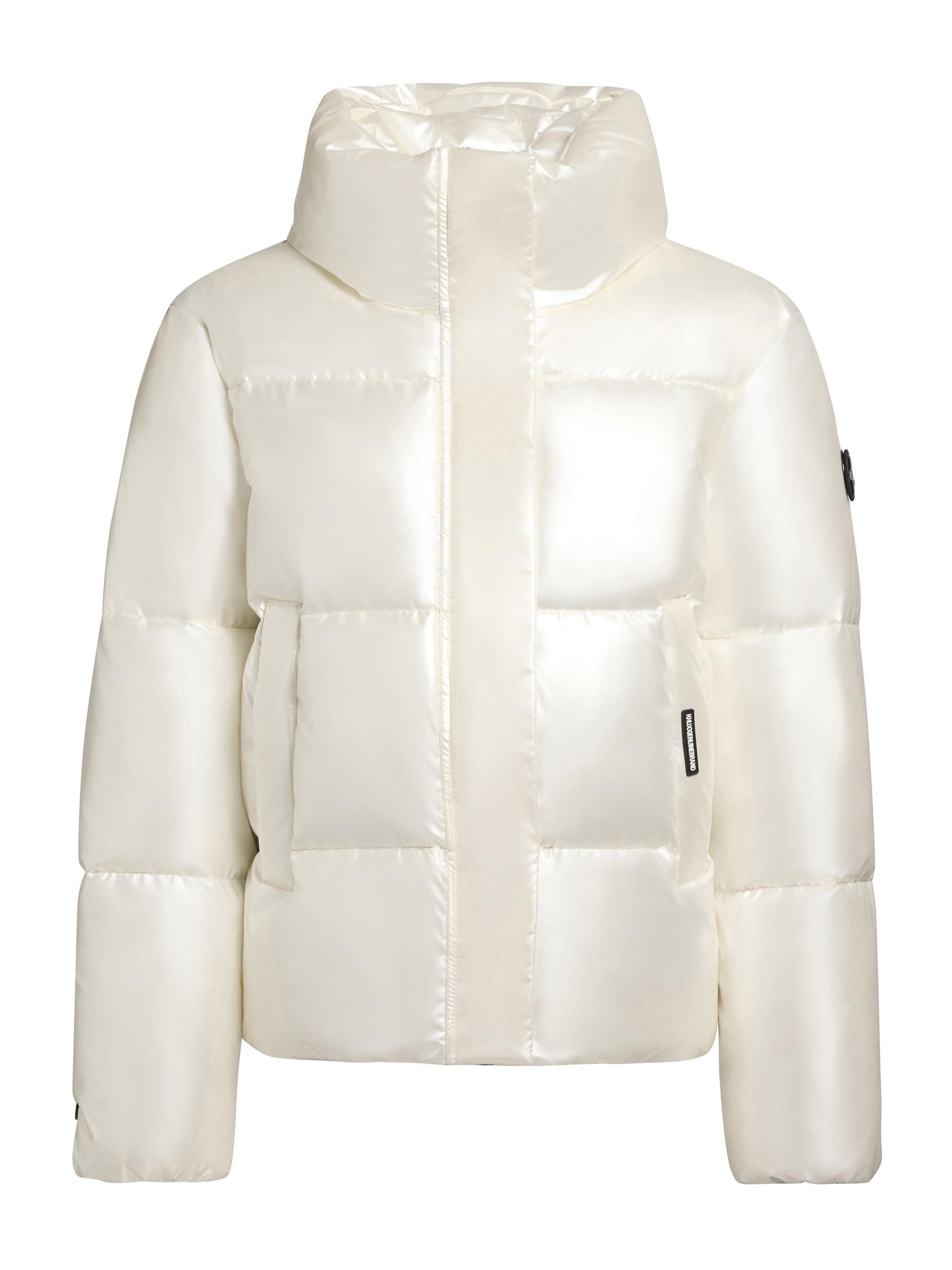 khujo Steppjacke »Rinja Shiny-YM«, ohne Kapuze, Glänzende kurze Winterjacke für Damen