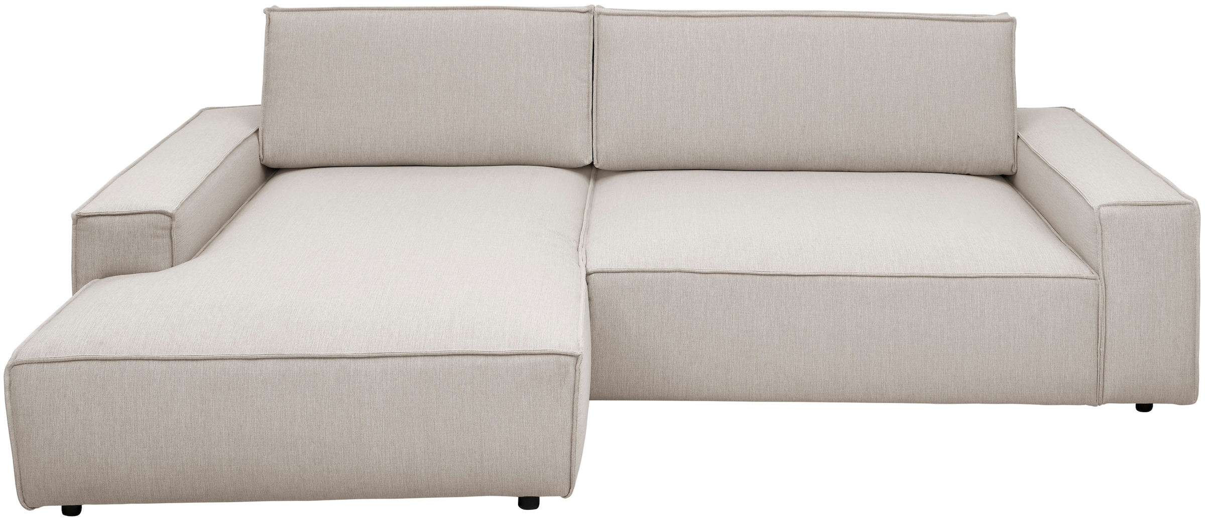 Home affaire Ecksofa »NEU: SHERWOODL XXL 284, Big-Sofa L-Form, tiefe Sitzfläche 95 cm, Cord,«, Leinenoptik, Recamiere rechts/links, auch als Schlafsofa stellbar