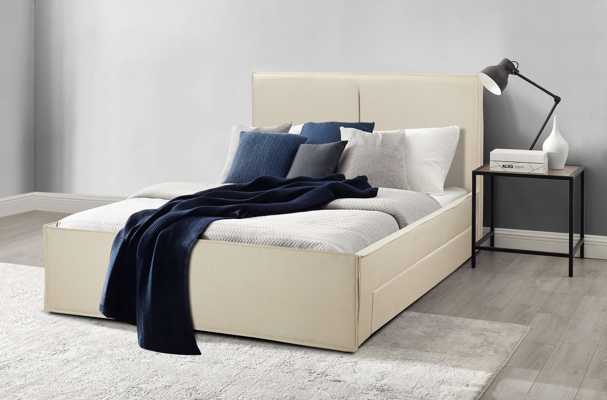 Home affaire Polsterbett "Hamar Cosy, 300 KG belastbar Leinenoptik, gepolst günstig online kaufen