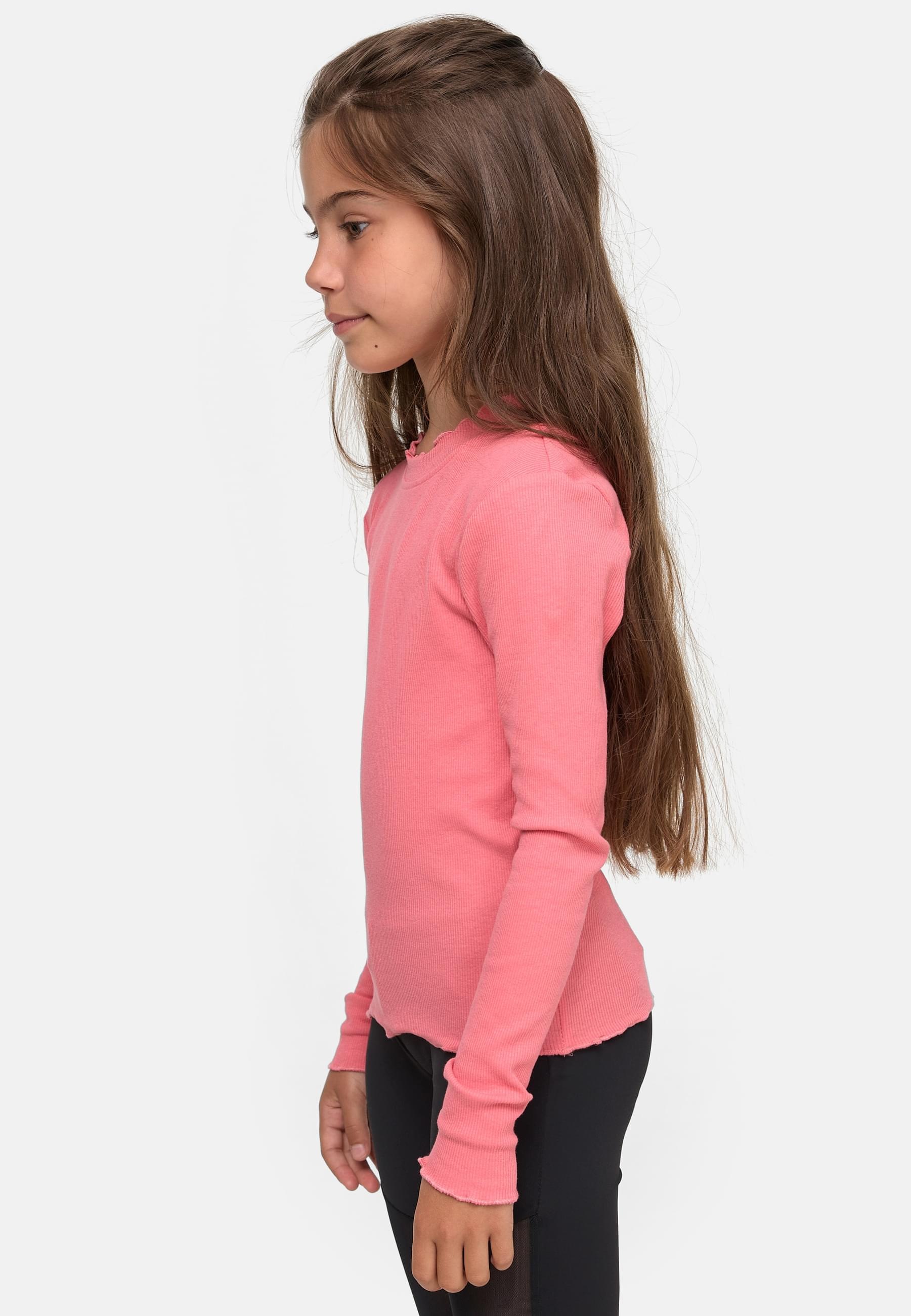 URBAN CLASSICS Longsleeve »Urban Classics Damen Girls Short Rib Longsleeve«, (1 tlg.)