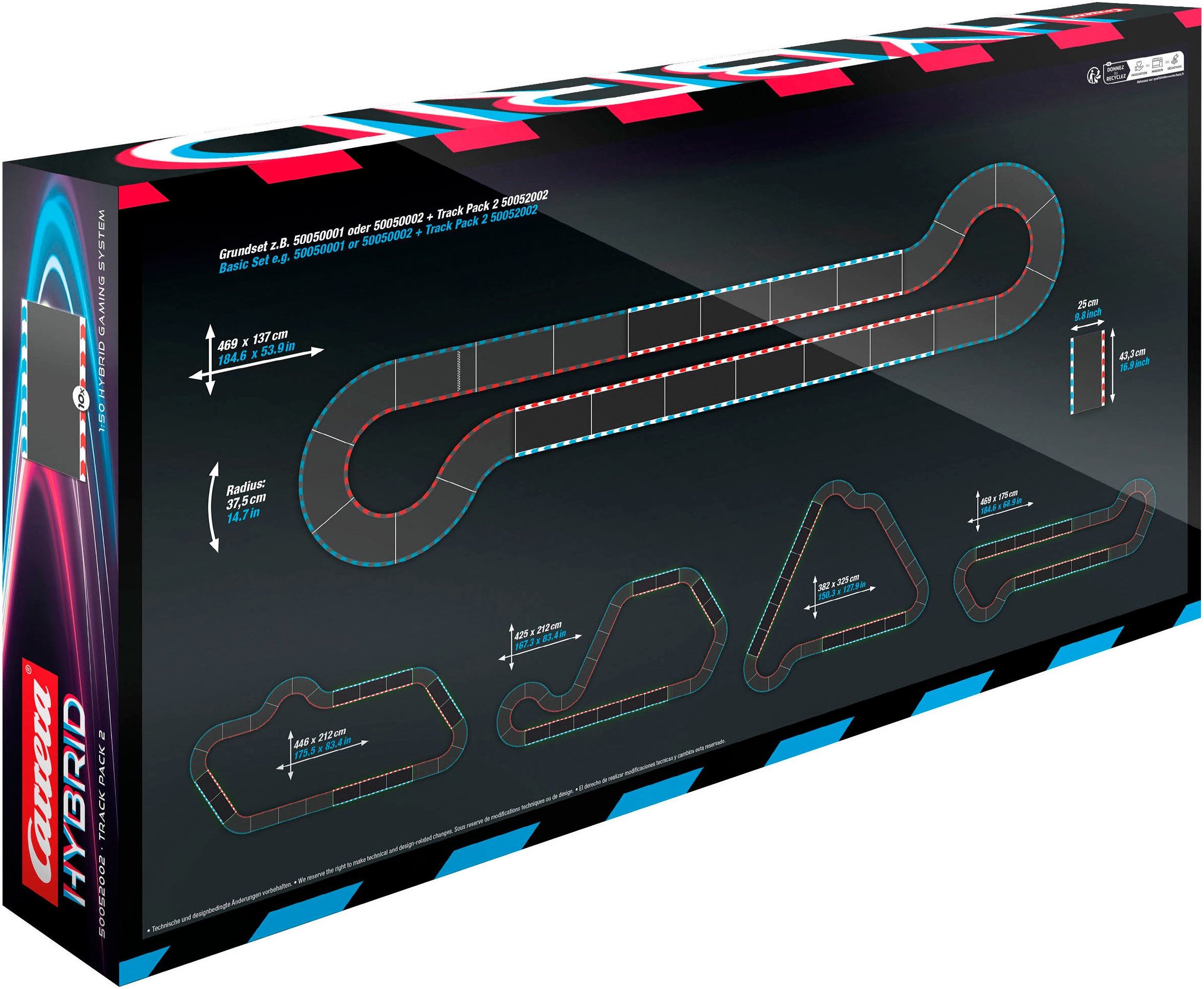 Carrera® Anschlussschiene »Carrera Hybrid Track Pack 2 High Speed«, (10 tlg.)