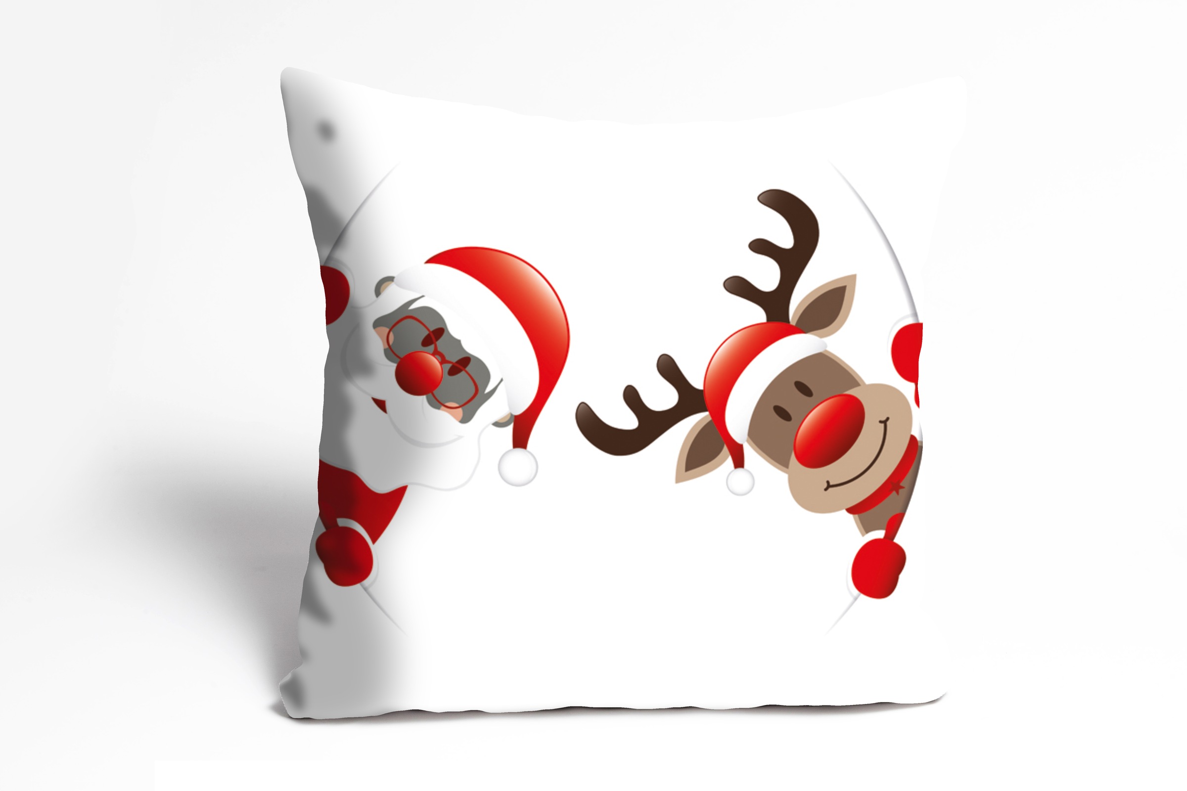 queence Dekokissen "Santa" Kissenhülle,Weihnachtsmann,Rentier,Weihnachten,F günstig online kaufen