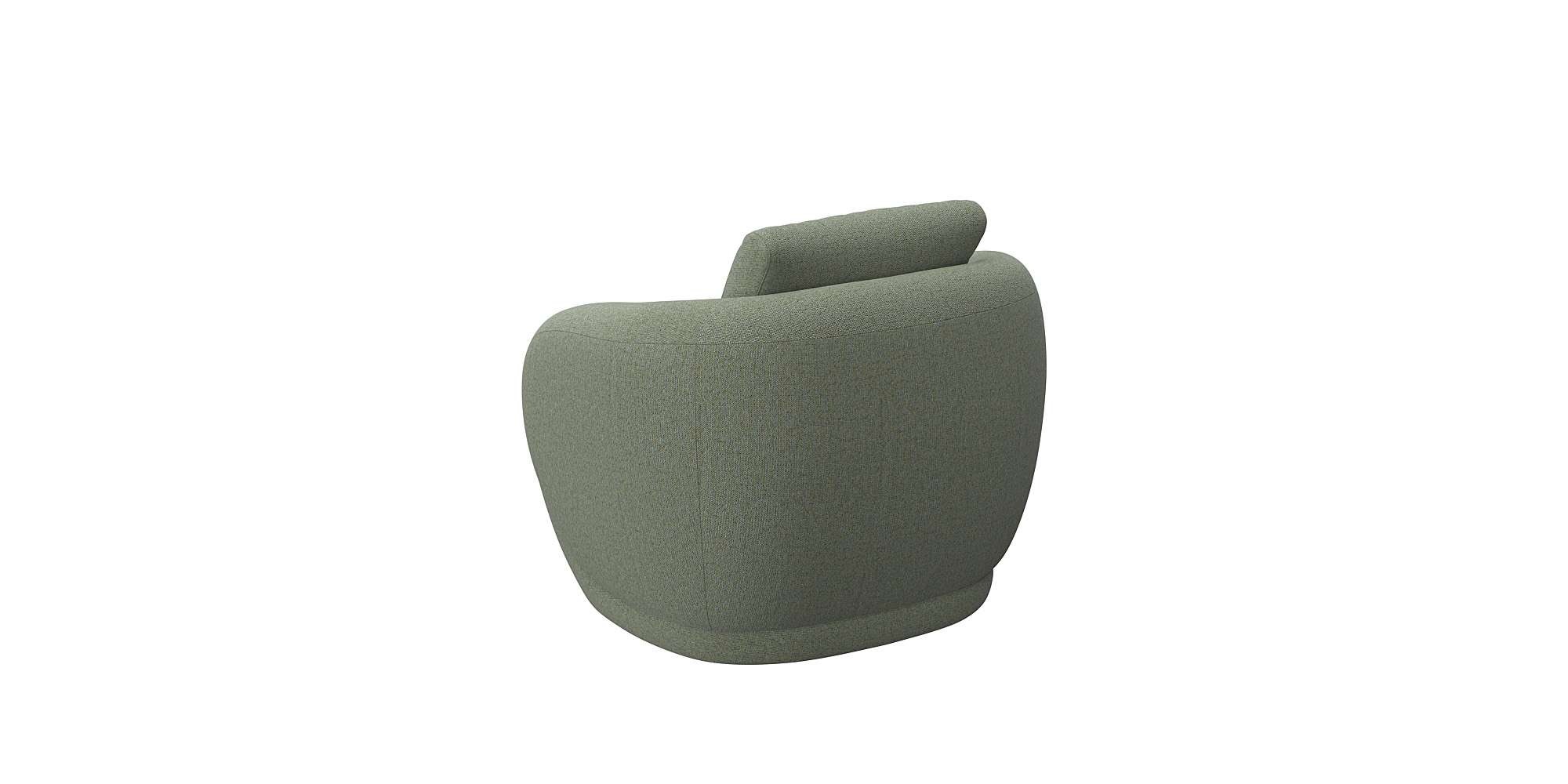 FLEXLUX Sessel »Torino, rund, drehbar, Einzelsofa, Polstersessel,«, Modernes, organisches Sessel-Design, Kaltschaum, Wellenunterfederung