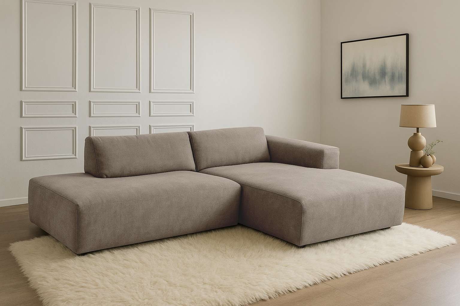 andas Ecksofa "Noord mit Kedernaht, Breite 227 cm", mit Kedernaht, Breite 2 günstig online kaufen