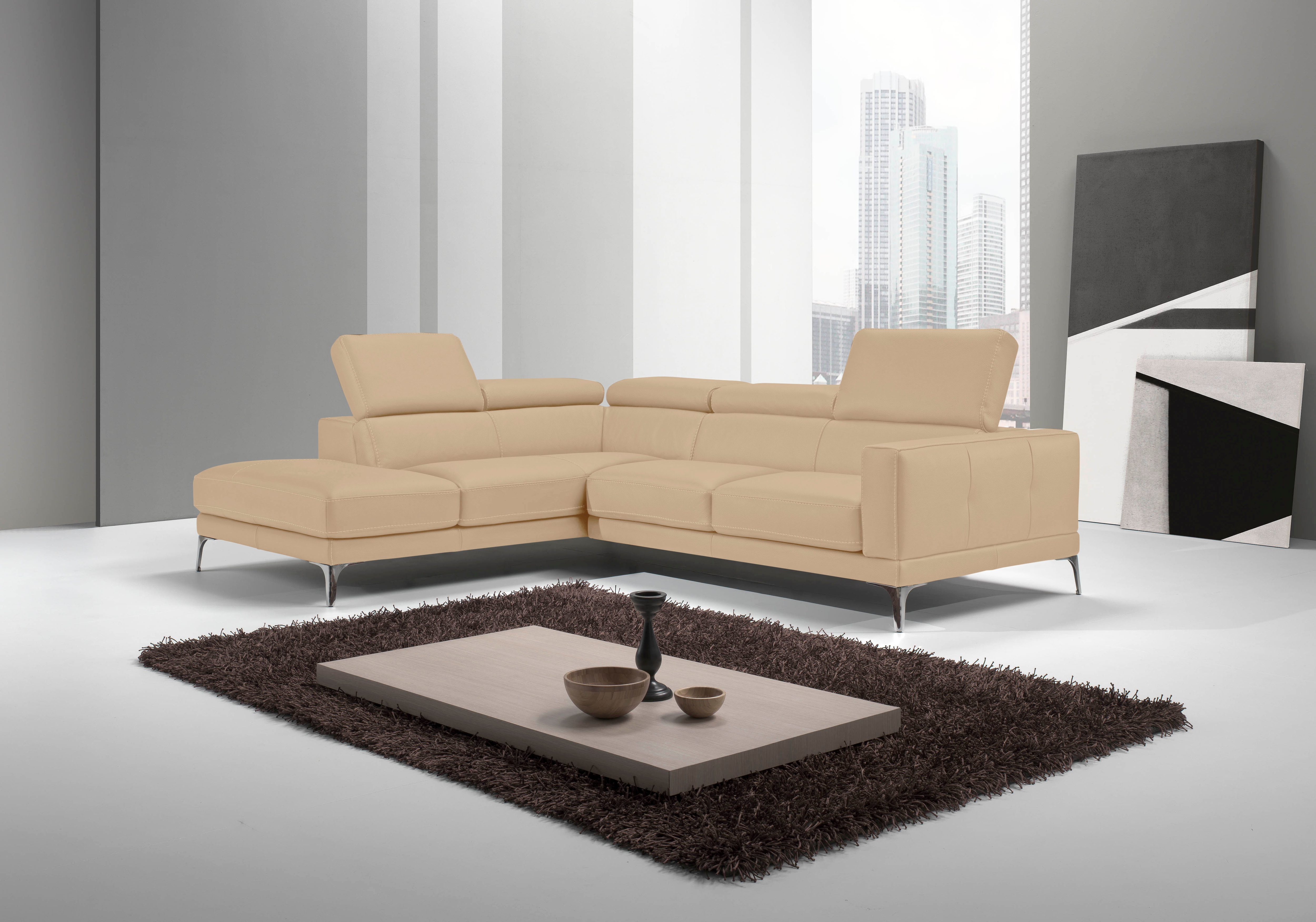 Egoitaliano Ecksofa "Claudie, Designsofa mit extrakomfortablem Sitzkomfort, L-Form" Inkl. Kopfteilverstellung, L-Form