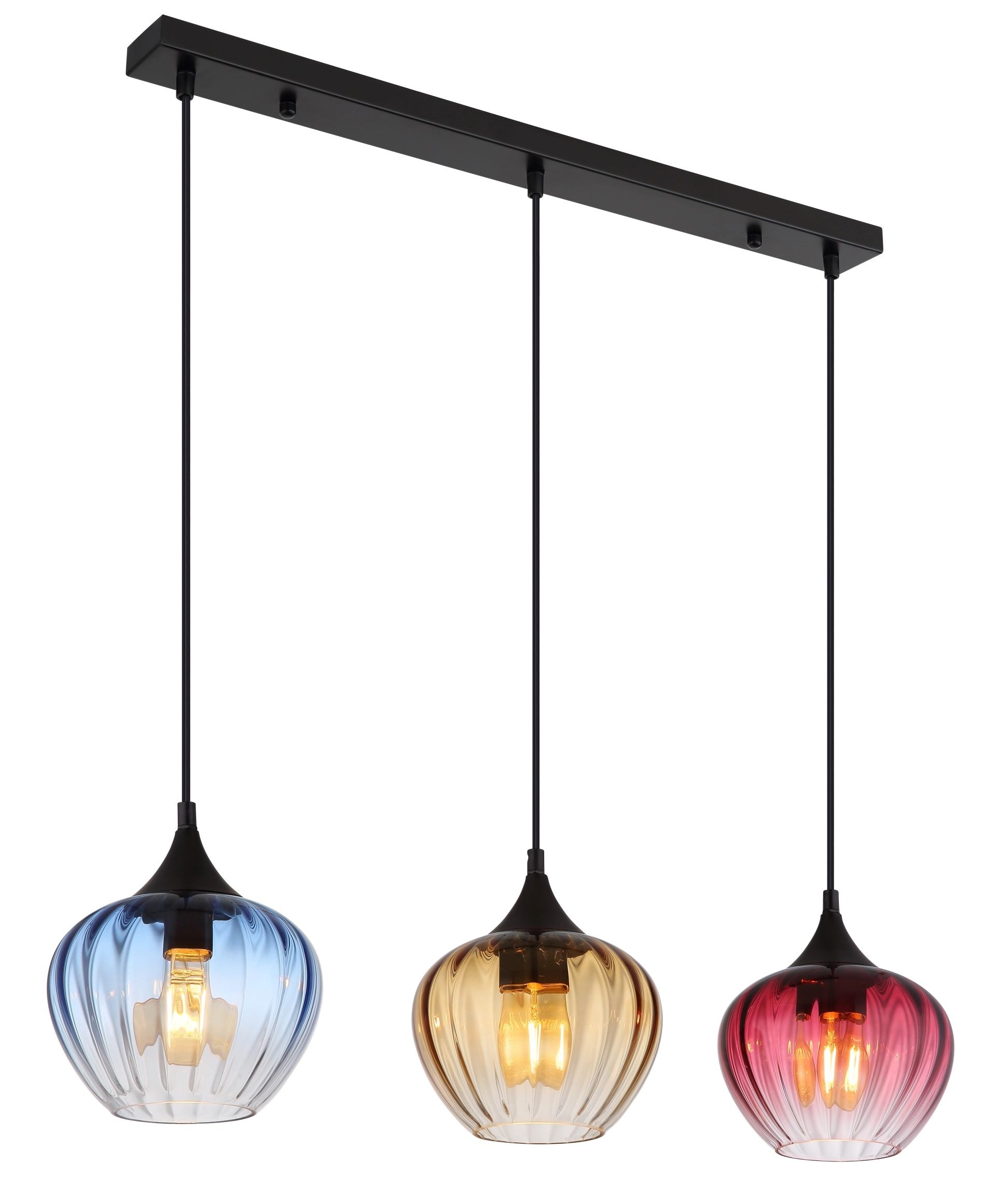 GLOBO LIGHTING Pendelleuchte »SANDER«, Leuchtmittel E27 | ohne Leuchtmittel, Gläser, Hängeleuchte, Wohnzimmer, Esstisch