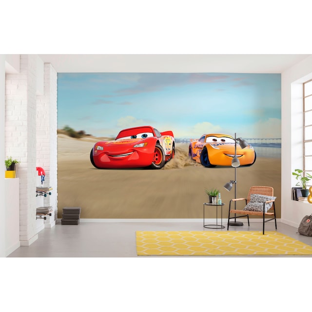 Komar Fototapete »Cars Beach Race«, 368x254 cm (Breite x Höhe), inklusive  Kleister kaufen | BAUR