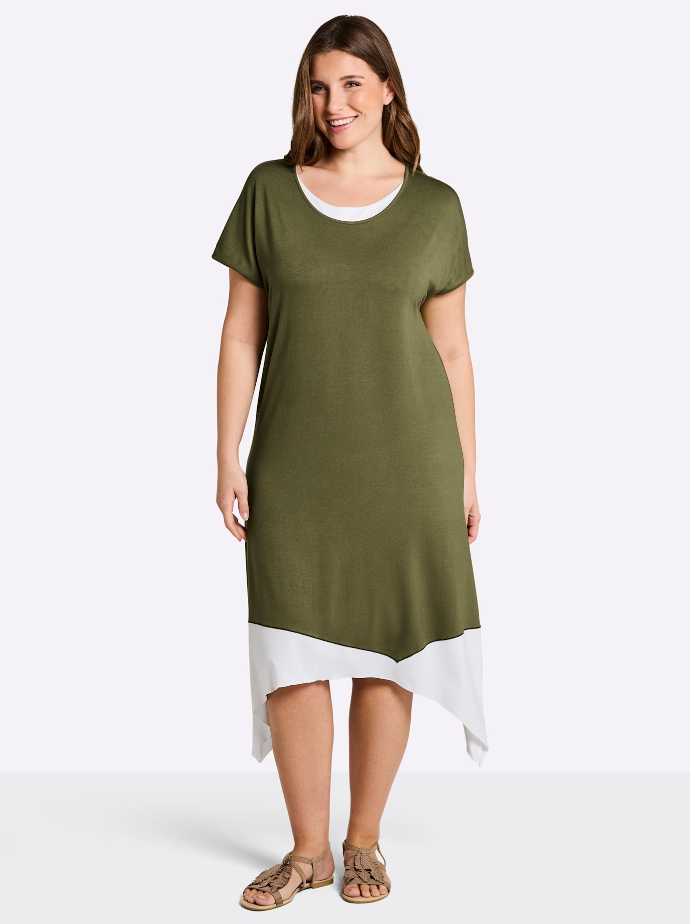 Sheego Jerseykleid "Jersey-Kleid" Ohne Taschen