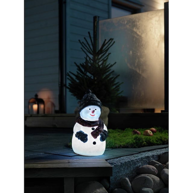 Weihnachtsdeko | kaufen 1 LED aussen«, Dekofigur RGB BAUR KONSTSMIDE »Kunststoffschneemann, Diode RGB-Farbwechsel,
