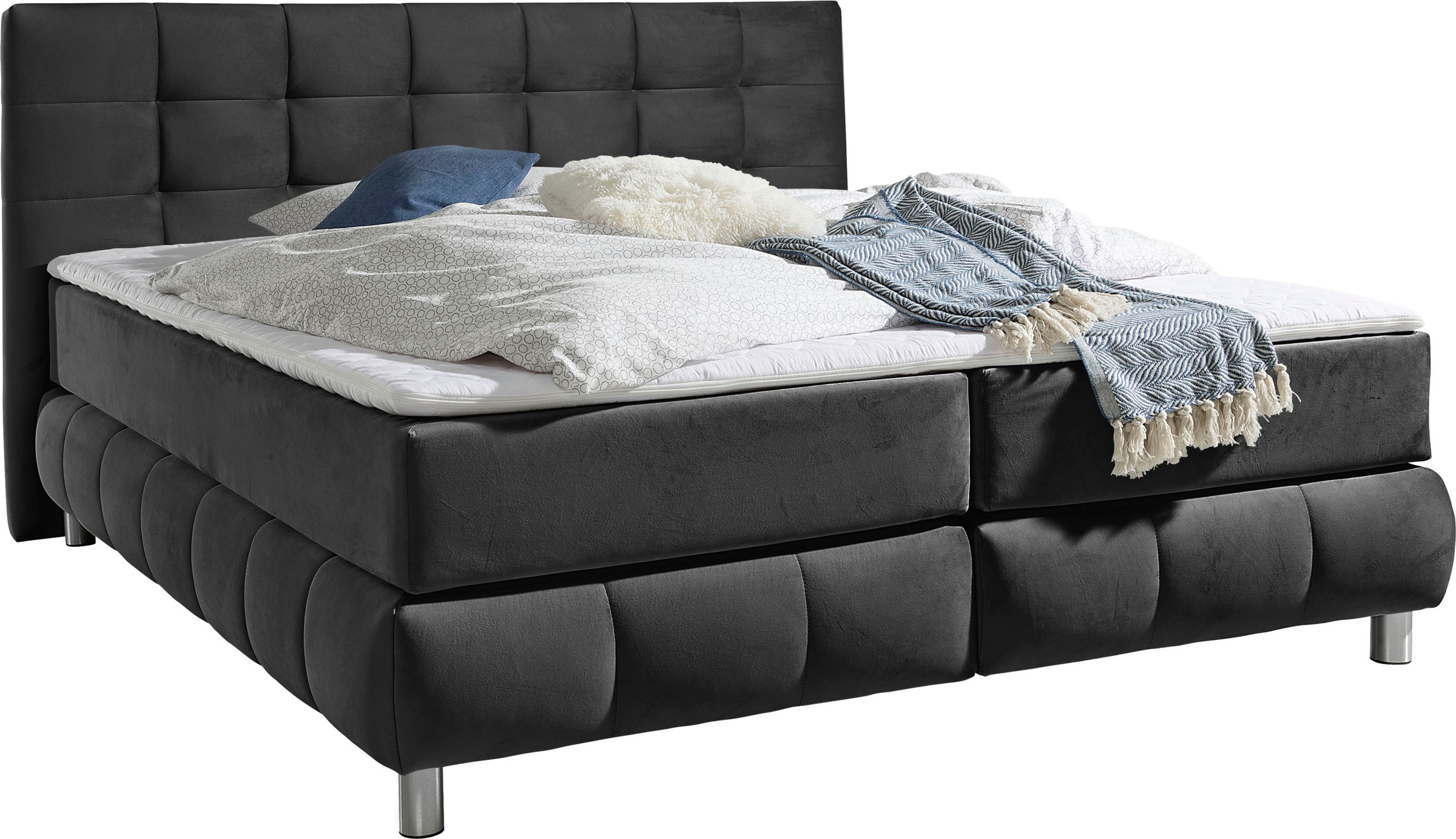 Home affaire Boxspringbett "Salo" incl. Topper, 6 Breiten, 2 Härtegrade, TF günstig online kaufen