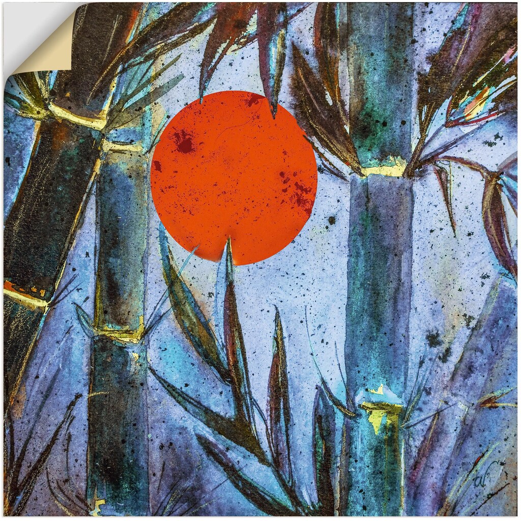 Artland Wandfolie »Bambus im blauen Licht«, Arrangements, (1 St.)