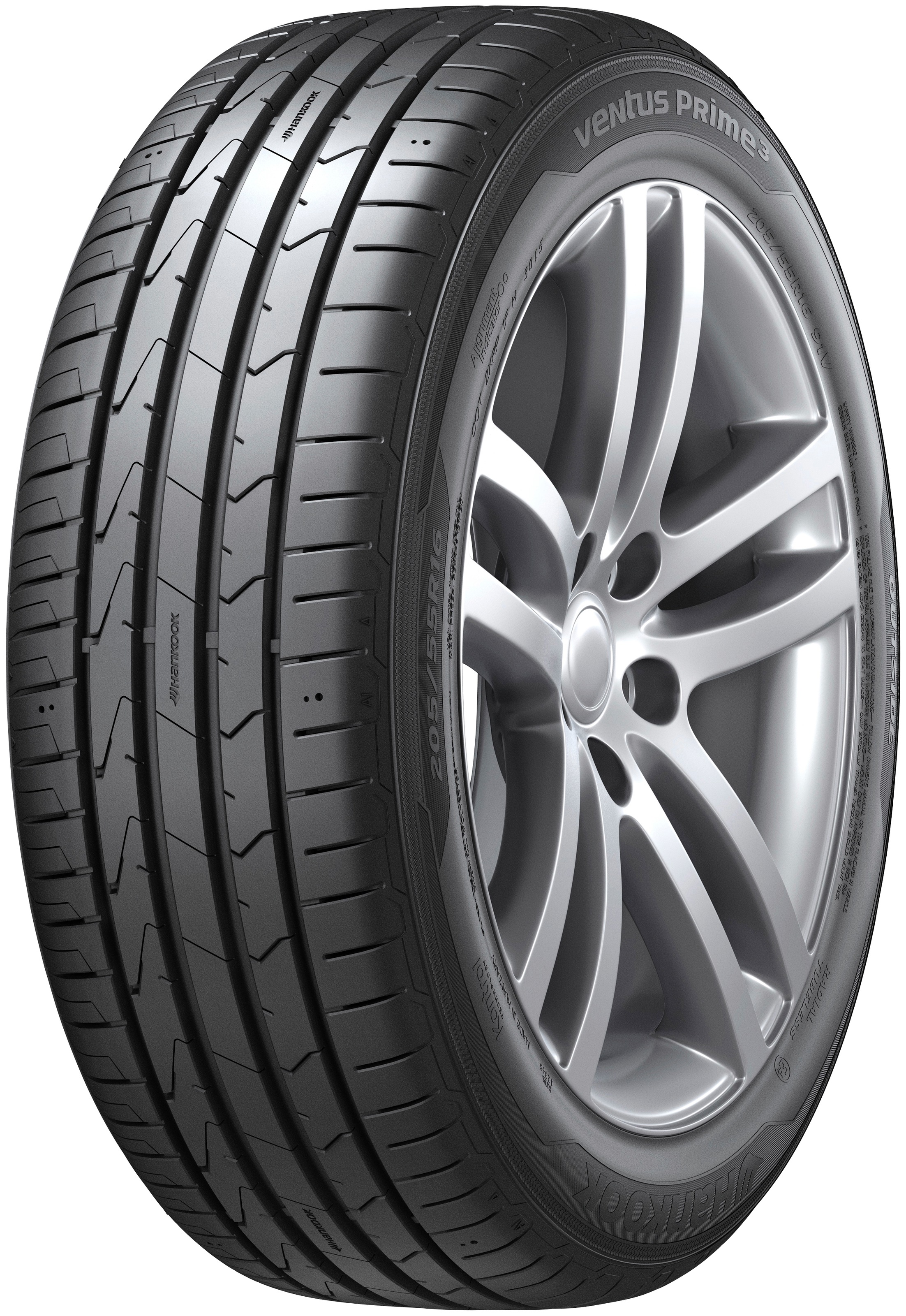 HANKOOK Sommerreifen "Ventus Prime³ (K125)", 195mm / 60 % R 16 89V, schwarz, Autoreifen, 215/55 R16 97W