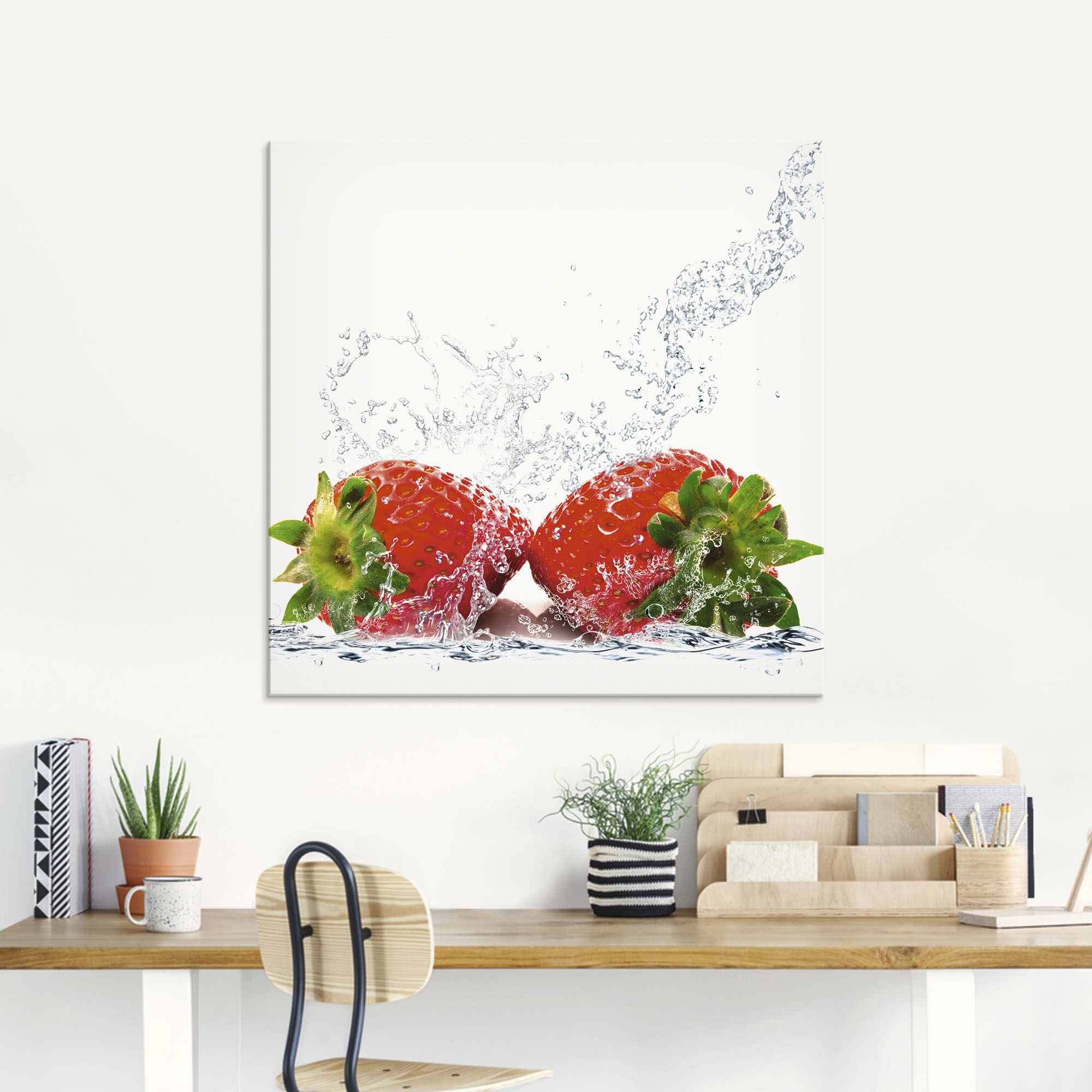 Thumbnail - Artland "Erdbeeren mit Spritzwasser" Lebensmittel 1 Stk. tlg. in verschiedenen Größen