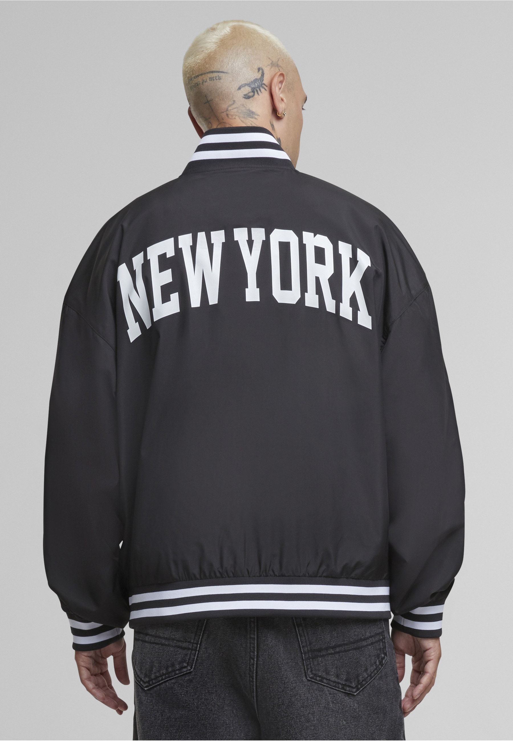 MisterTee Collegejacke »MisterTee New York Arc Light College Jacket« 1 Stk. tlg. ohne Kapuze