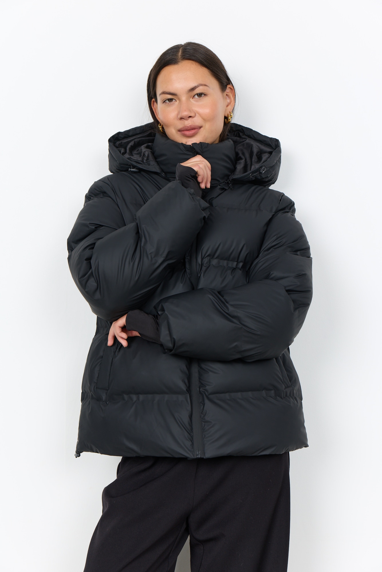 soyaconcept Steppjacke »SC-HENRIETTA 1« mit Kapuze Lederimitat