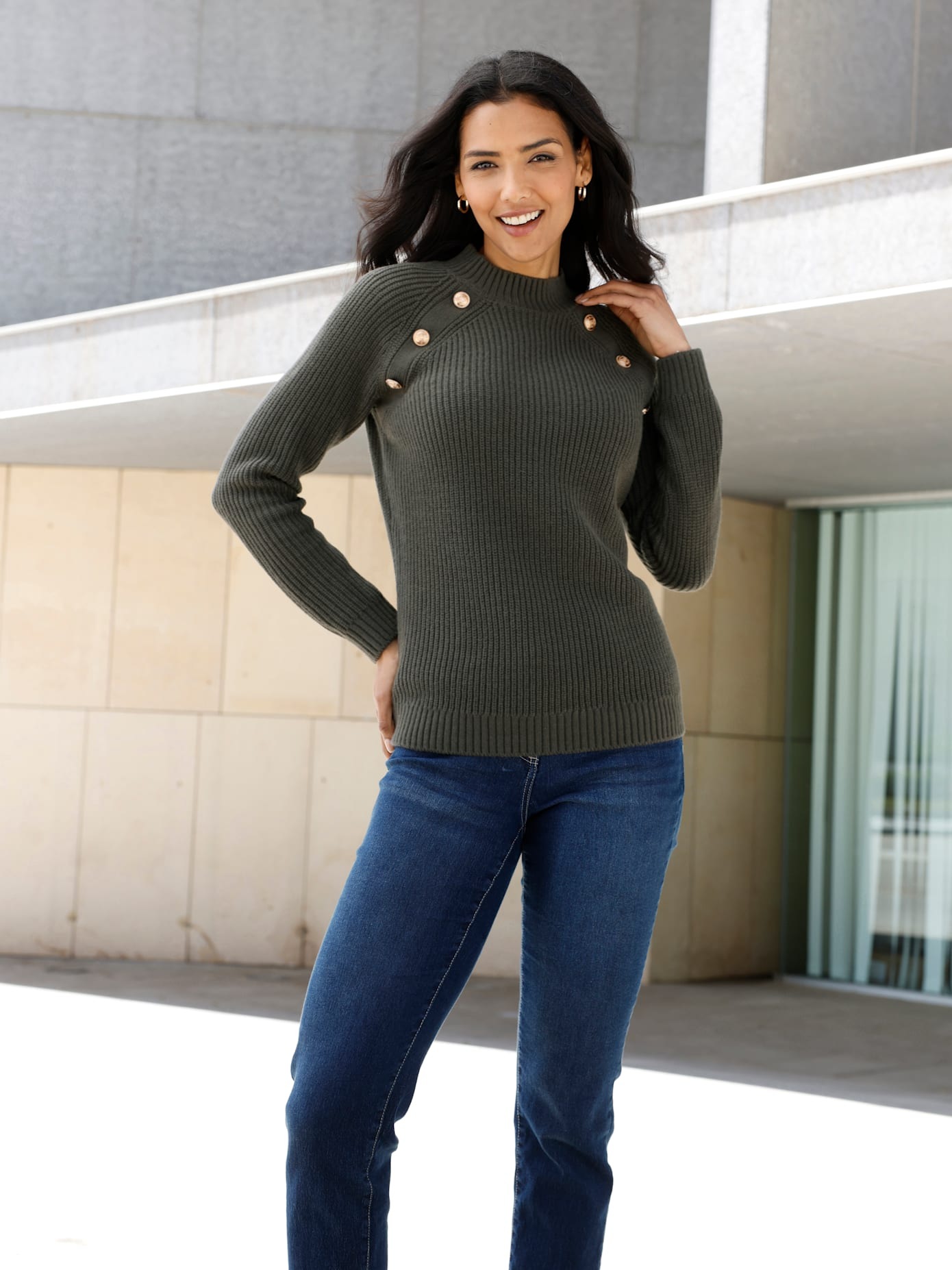 Classic Basics Stehkragenpullover "Pullover"