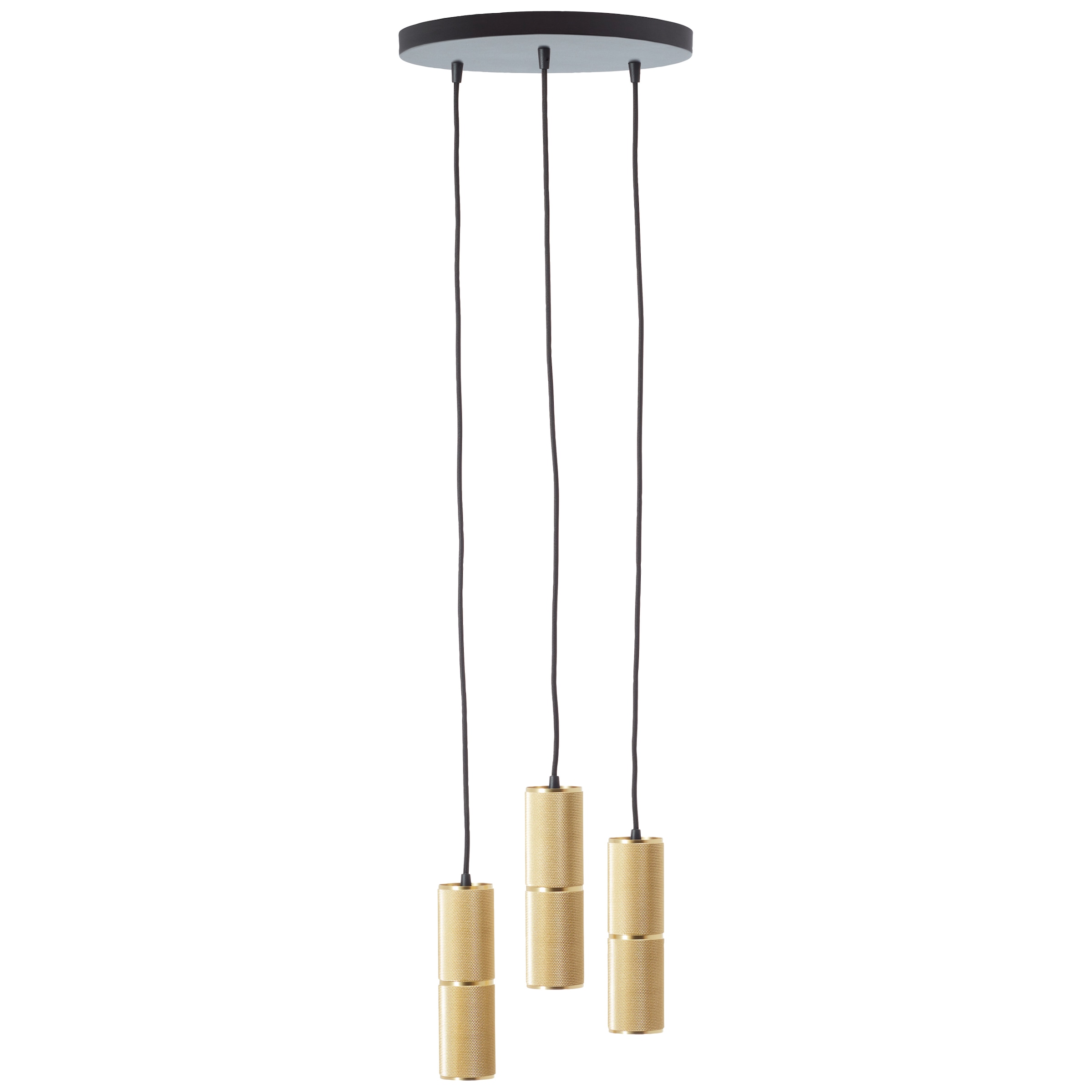 Brilliant Pendelleuchte »Marty«, 3 flammig, Leuchtmittel GU10 | LED wechselbar, LED-Pendellampe, D: 30 cm, 3x 350 lm, 3000 K, Aluminium