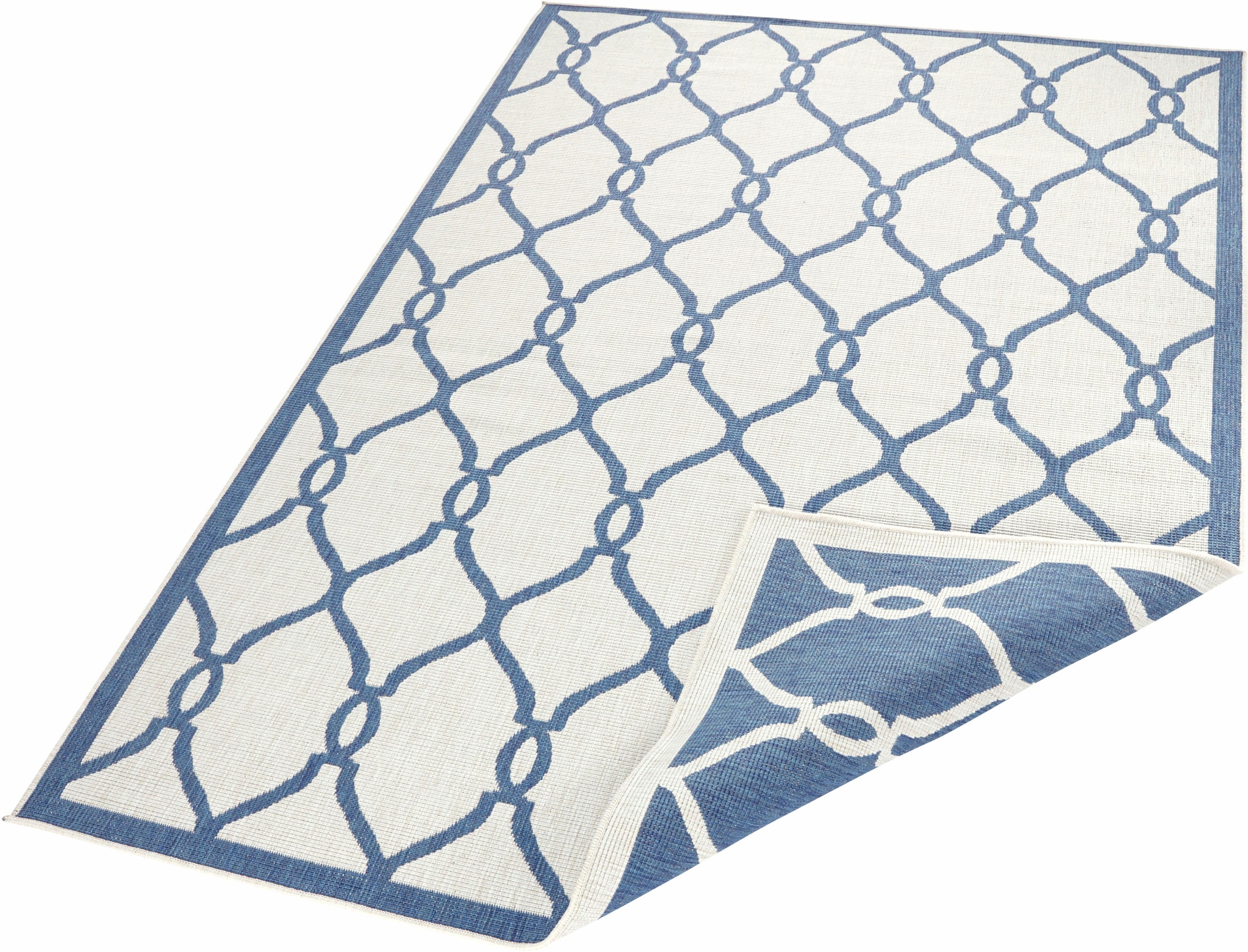 NORTHRUGS Teppich »Rimini«, rechteckig, 5 mm Höhe, In-und Outdoor geeignet, Robust, Pflegeleicht, Flachgewebe, Wendbar