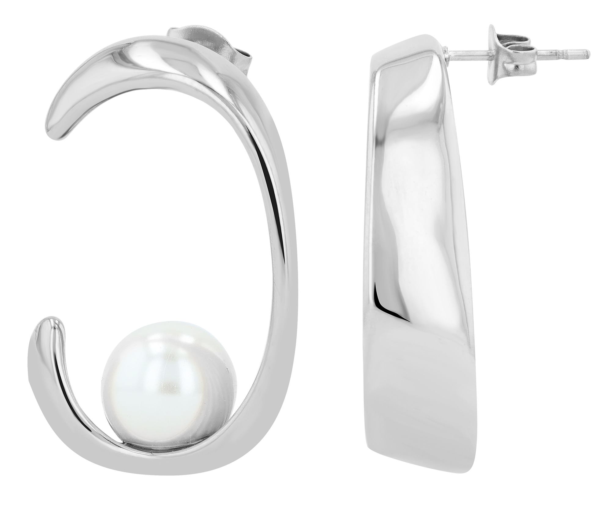 Adelia´s Paar Ohrhänger "Damen Ohrringe aus Edelstahl mit Perle" Perfekt zu günstig online kaufen