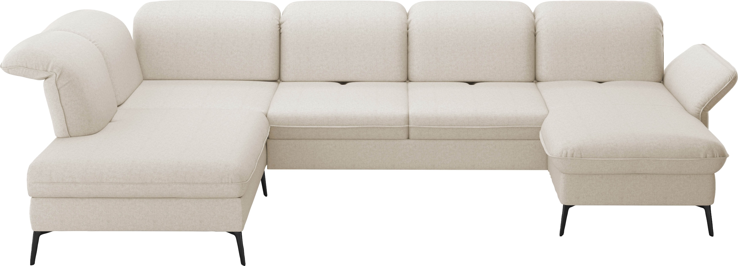 sit&more Wohnlandschaft »Emely, inkl. Sitztiefenverstellung«, wahlweise mit Bettfunktion,Bettkasten,Kopf- & Armteilverstellung