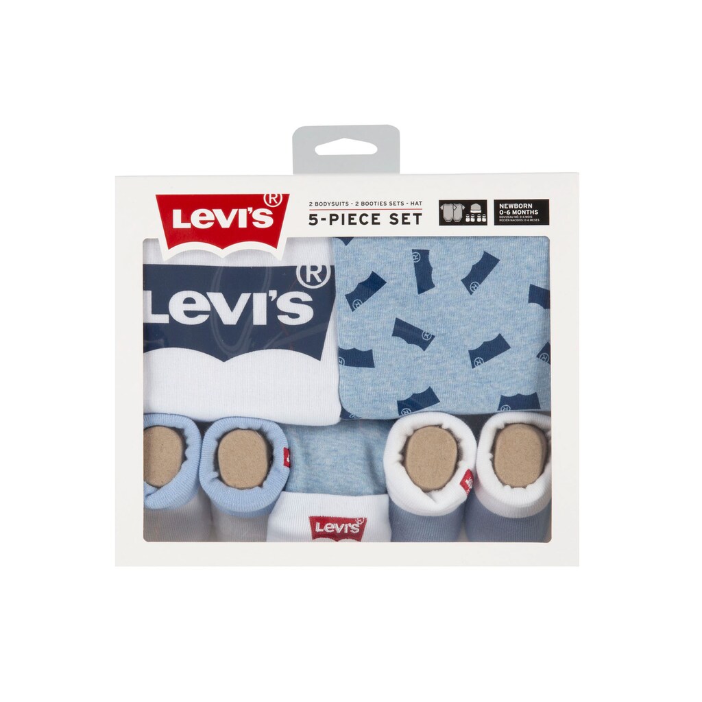 Levi's® Kids Kurzarmbody »Neugeborenen-Geschenkset BATWING 5PC SET«, (5 tlg.)