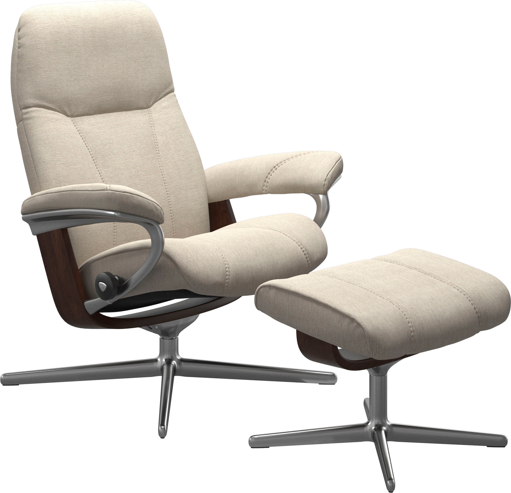 Stressless® Fußhocker »Consul«, mit Cross Base, Größe S, M & L, Holzakzent Braun