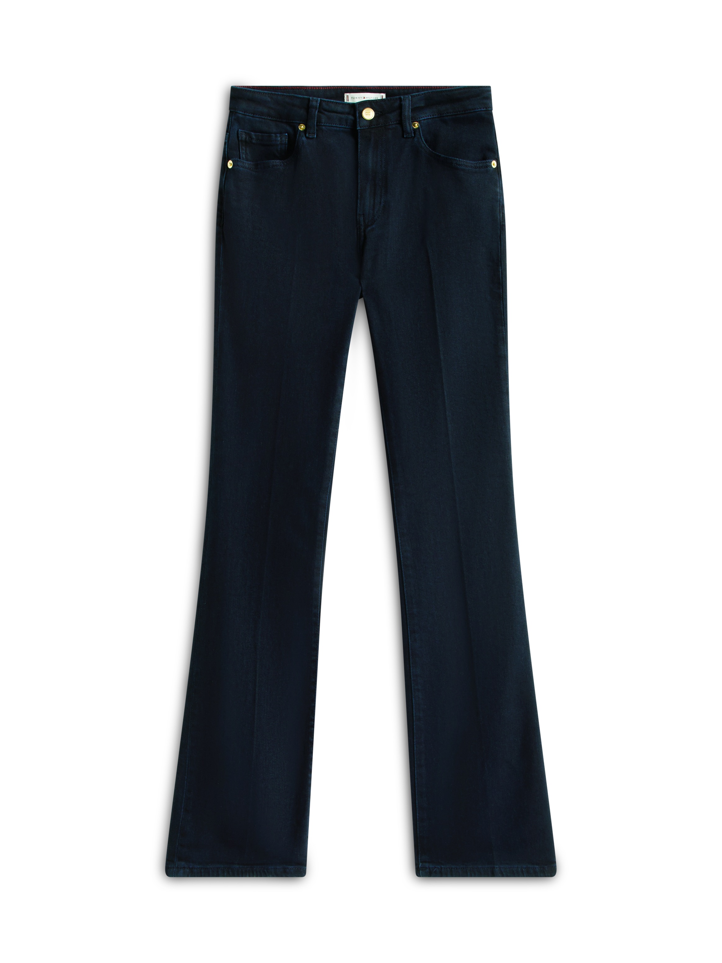 Bootcut-Jeans TOMMY HILFIGER "DNM BOOTCUT RW", Damen, Gr. 33, Länge 32, nina, Denim/Jeans, Obermaterial: 61% Baumwolle, 35% Lyocell, 3% Polyester, 1% Elasthan, Abriebeffekte, bootcut fit knöchellang, Jeans 3