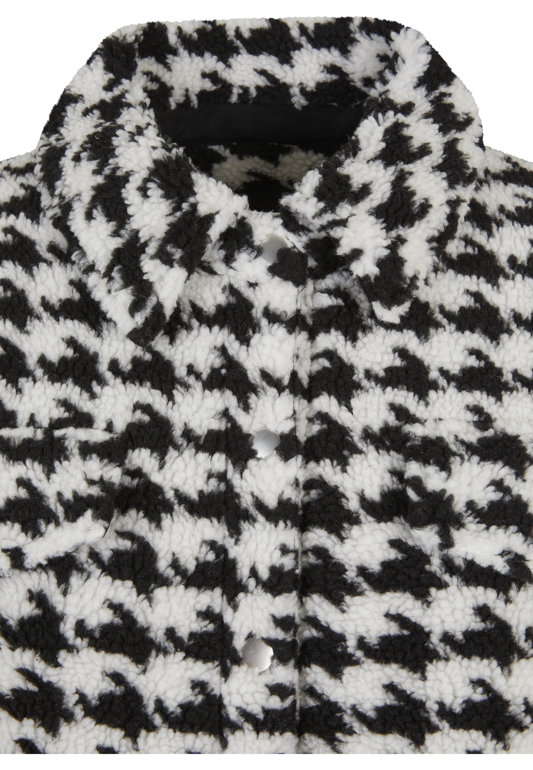 URBAN CLASSICS Langmantel »Urban Classics Damen Ladies AOP Sherpa Overshirt«