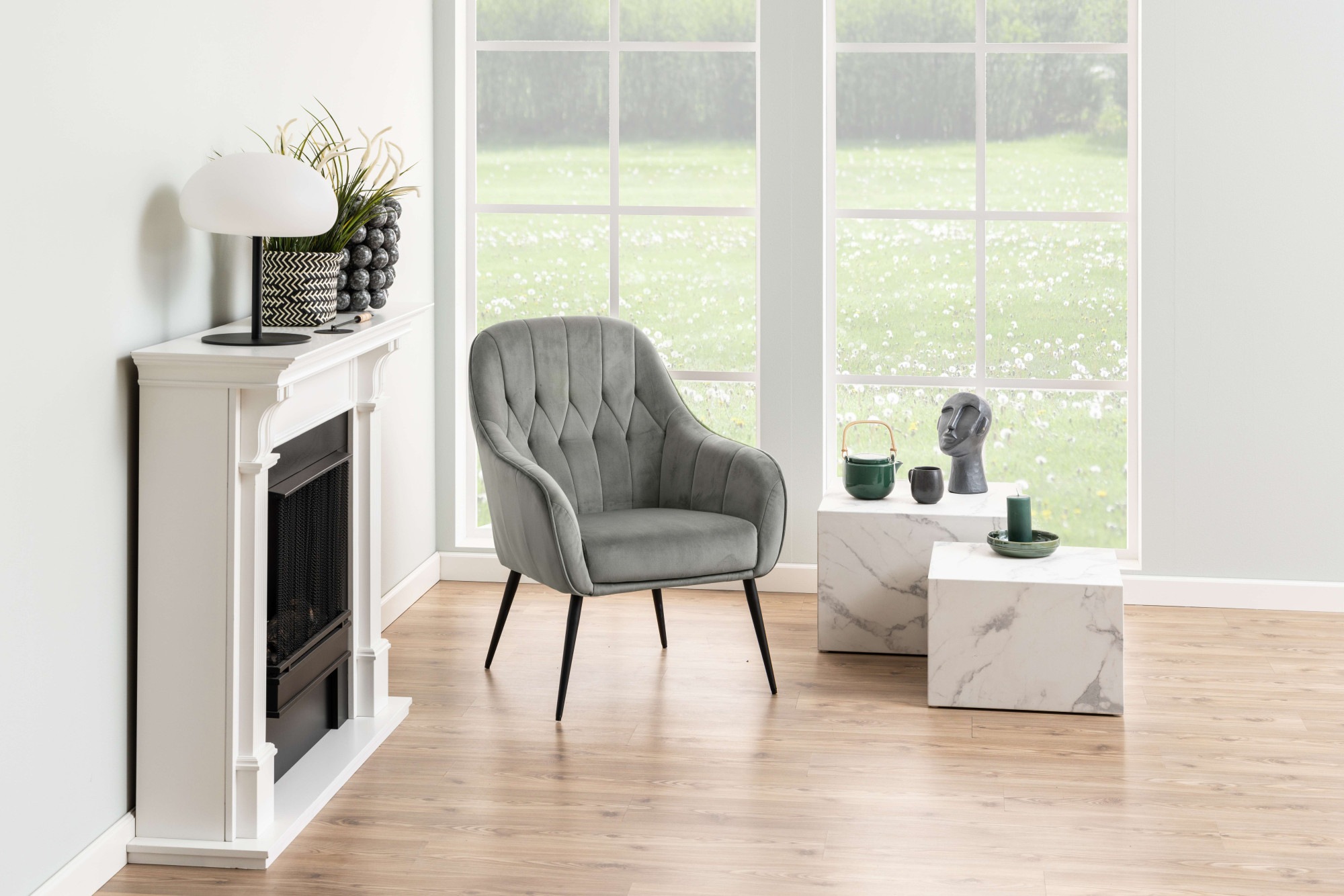 ACTONA GROUP "Dice Couchtischsatz, Beistelltisch, Kaffeetisch, Sofatisch," 2er-Set, Mehreren Varianten erhältlich, B: 58/50 cm