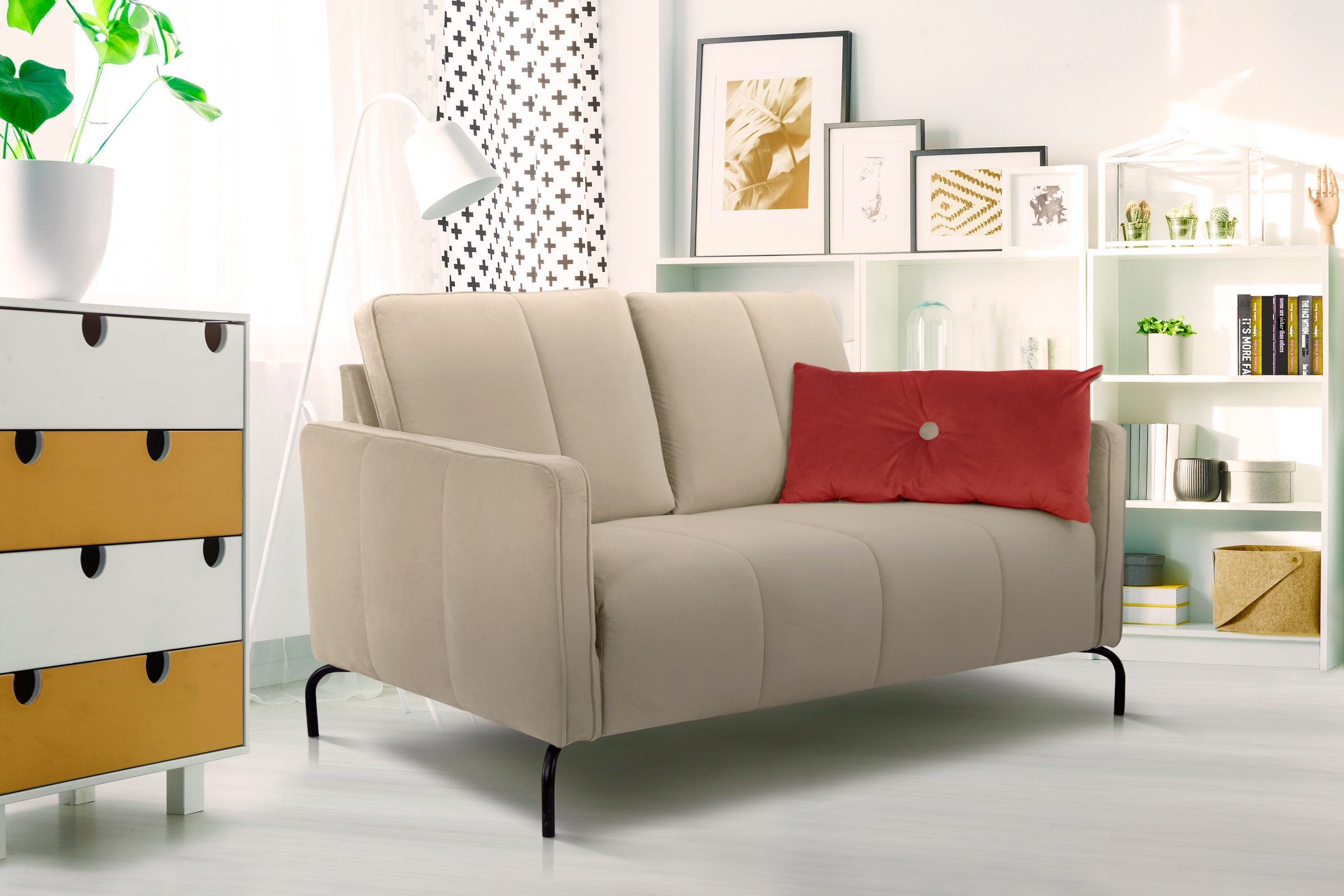 Home affaire 2-Sitzer "Xeen" mit feiner Steppung und Keder günstig online kaufen