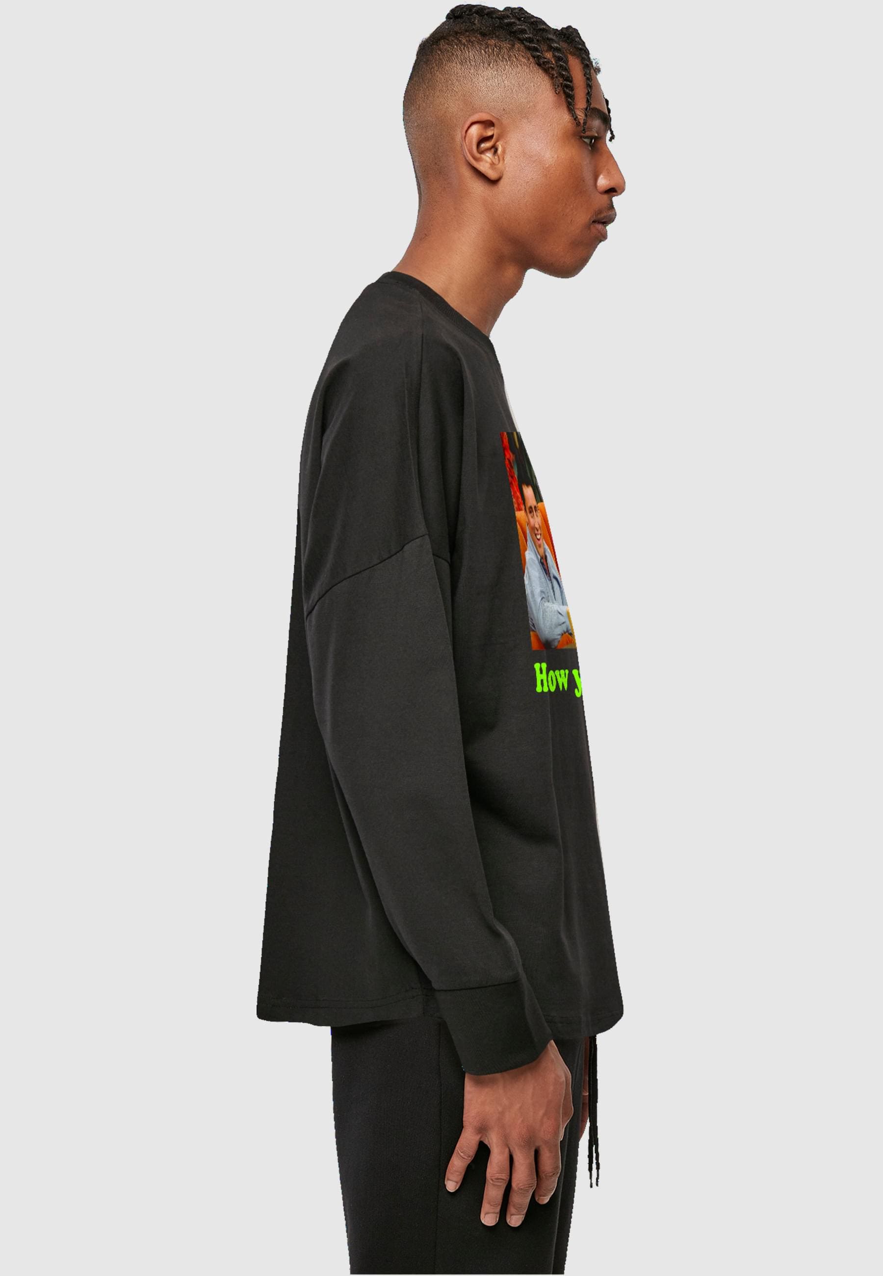 ABSOLUTE CULT Longsleeve »ABSOLUTE CULT Herren Friends - How you Doin Oversize Longsleeve«, (1 tlg.)