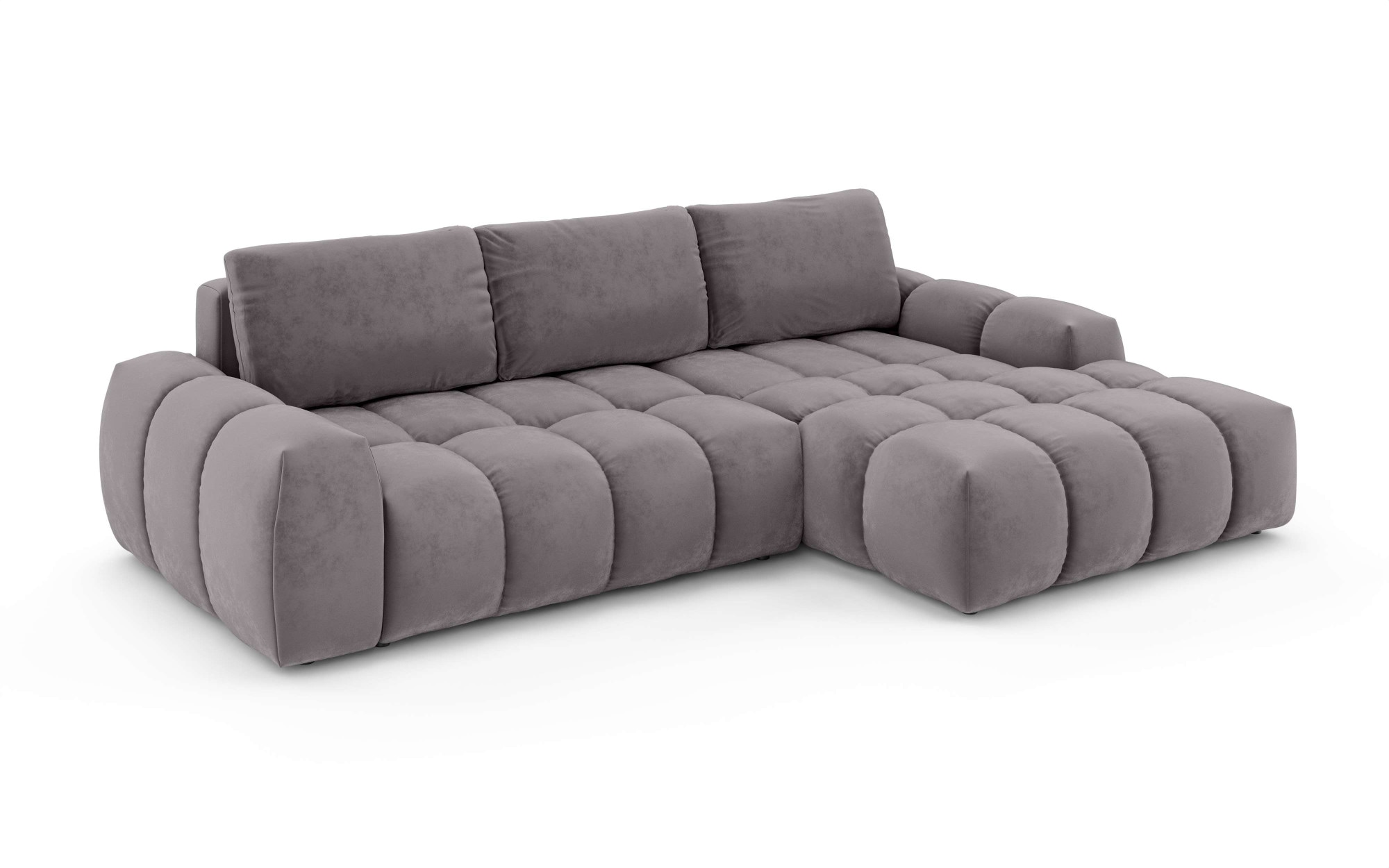 INOSIGN Ecksofa »AZITA klein optionale Schlafsofa mit Bettkasten, B/T/H: 270/166,5/84cm«, L-Form mit Wellenunterfederung, Bubble-Optik