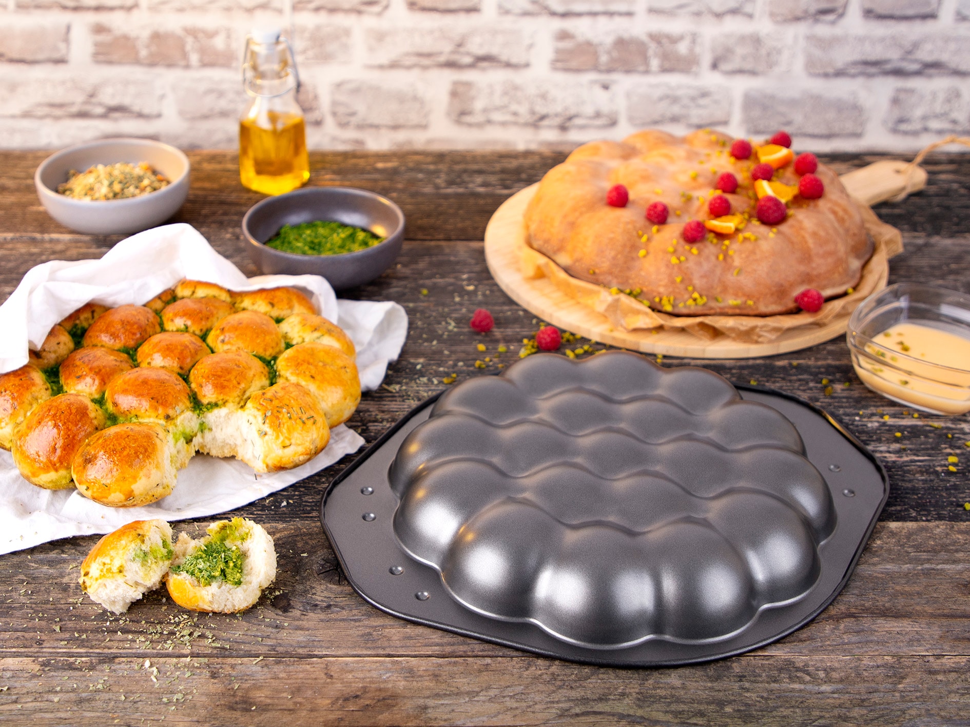 CHG Backform »WOLKENSONNE "EasyOven"«, (Set, 2 St.), inkl. Rezeptheft, Made in Germany