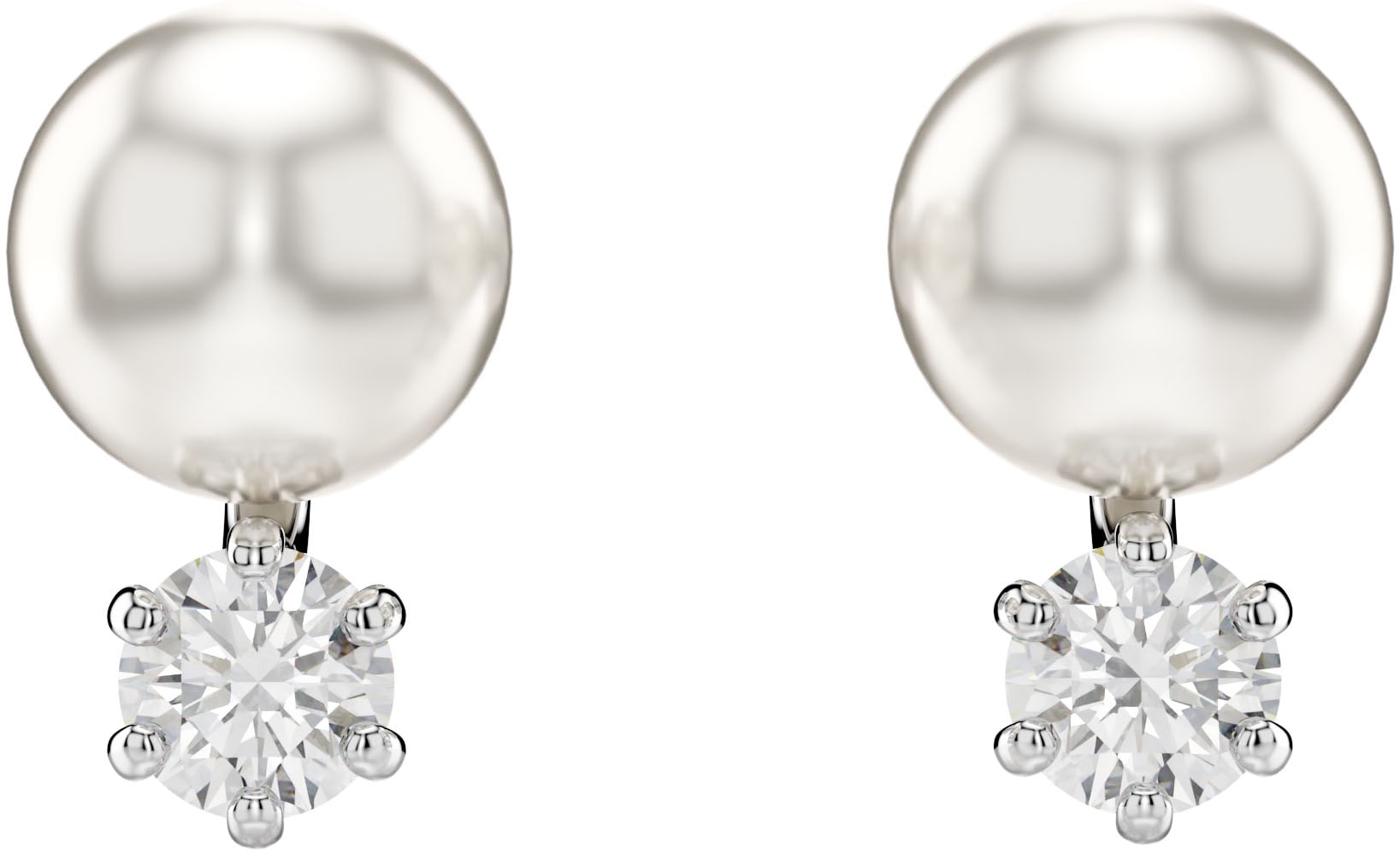 Swarovski Paar Ohrstecker »Schmuck Geschenk Matrix Ohrringe, 5694225«, mit Swarovski® Zirkonia (synth.) - mit Swarovski® Perle