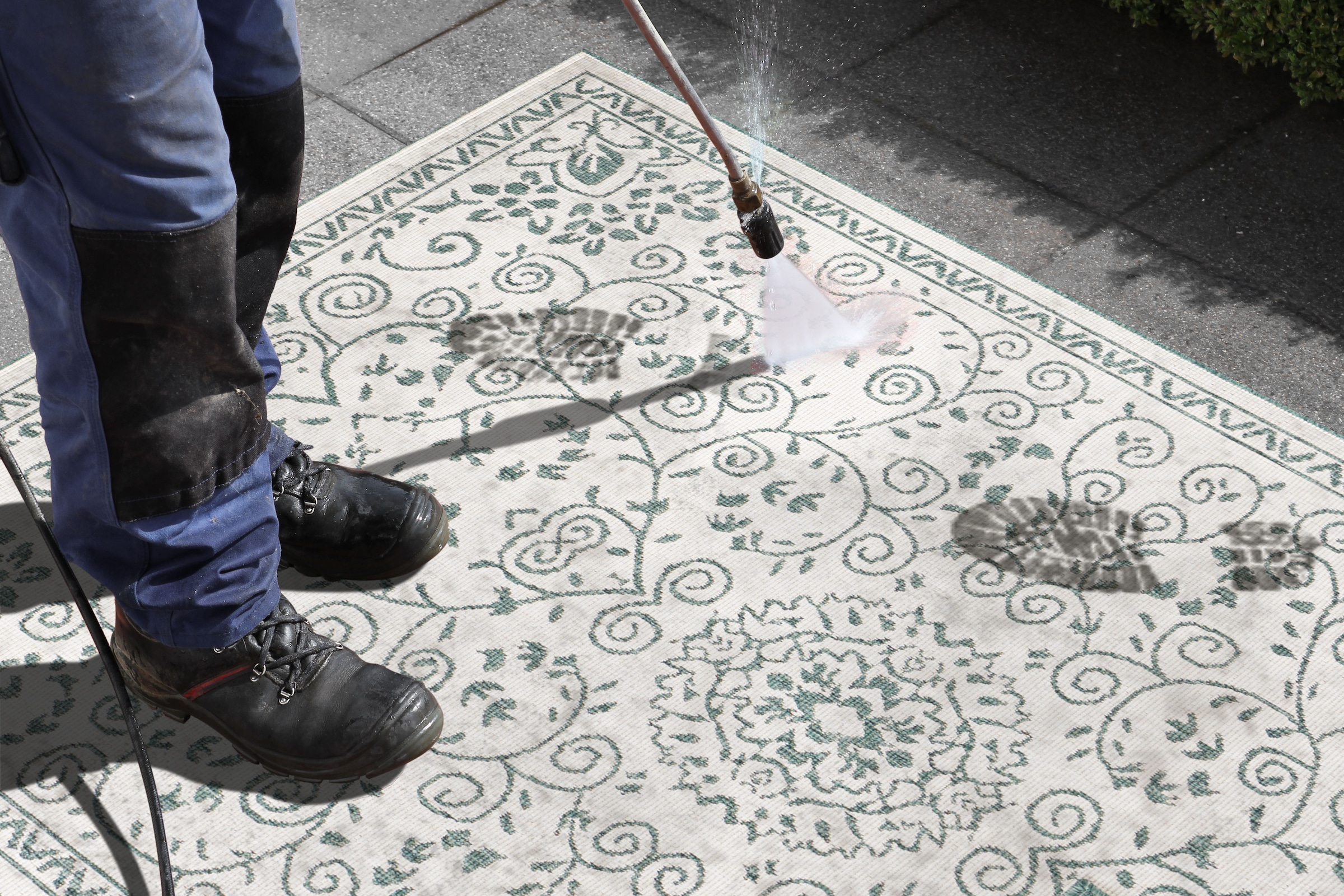 NORTHRUGS Teppich »LEYTE Wendeteppich«, rechteckig, 5 mm Höhe, In-& Outdoor, Teppich, Vintage, Wetterfest, Balkon, Garten, Wohnzimmer