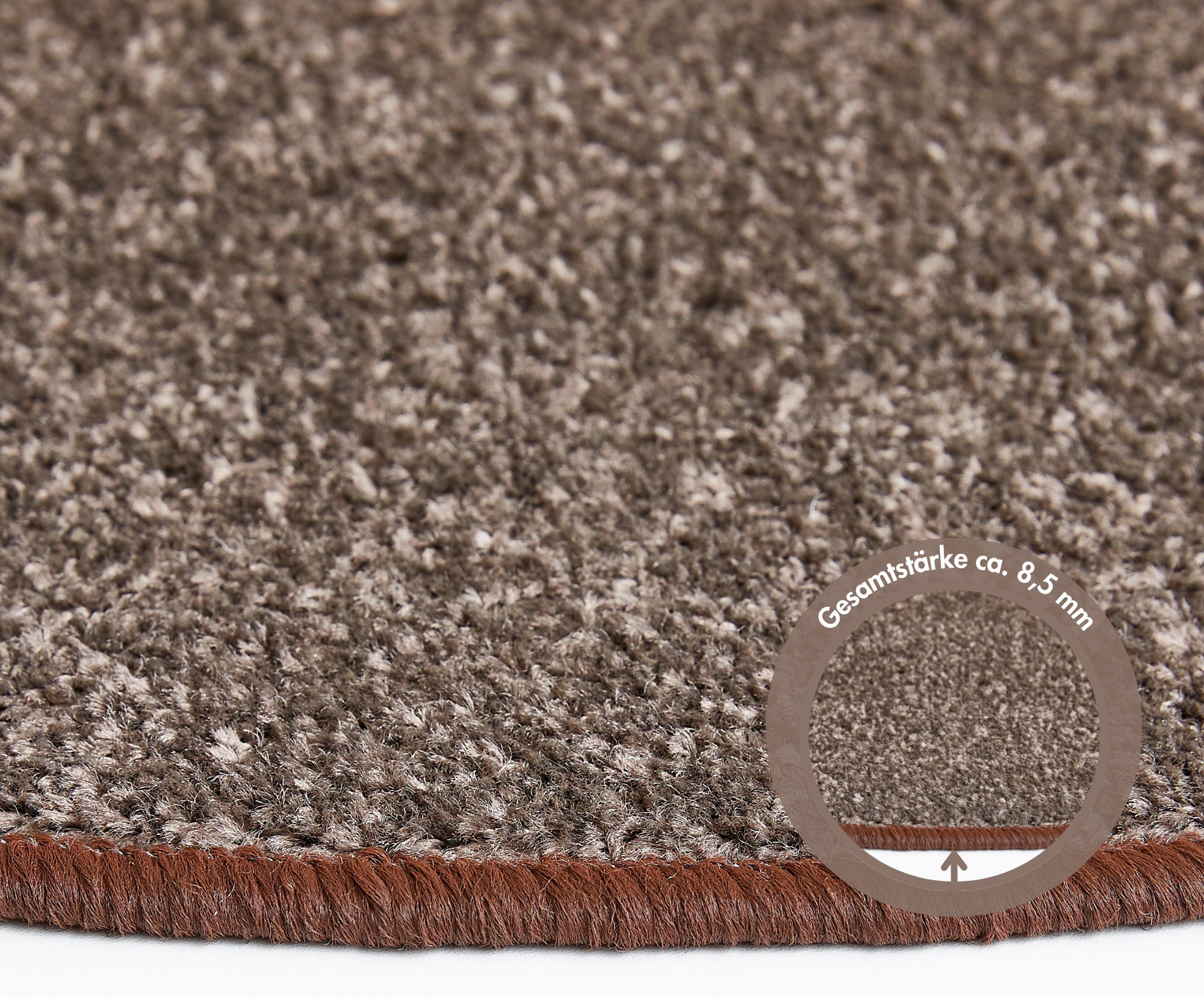 Andiamo Stufenmatte "Casablanca" halbrund 6,5 mm Höhe Uni Farben, selbstklebend, strapazierfähig, 15 Stück in einem Set