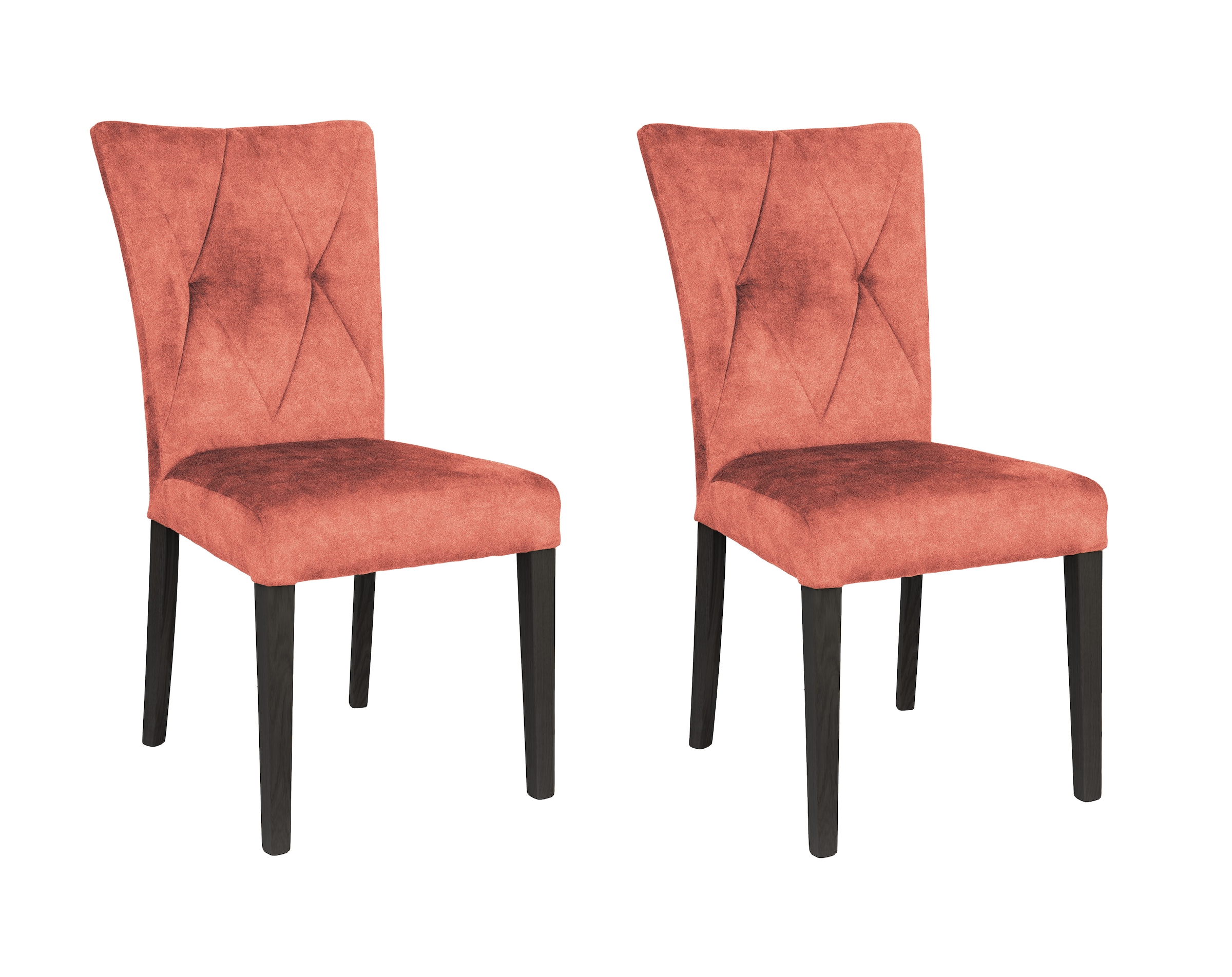 Home affaire 4-Fußstuhl "Diamond" (Set) 2 Stk. Samtvelours Sitz und Ruecken günstig online kaufen