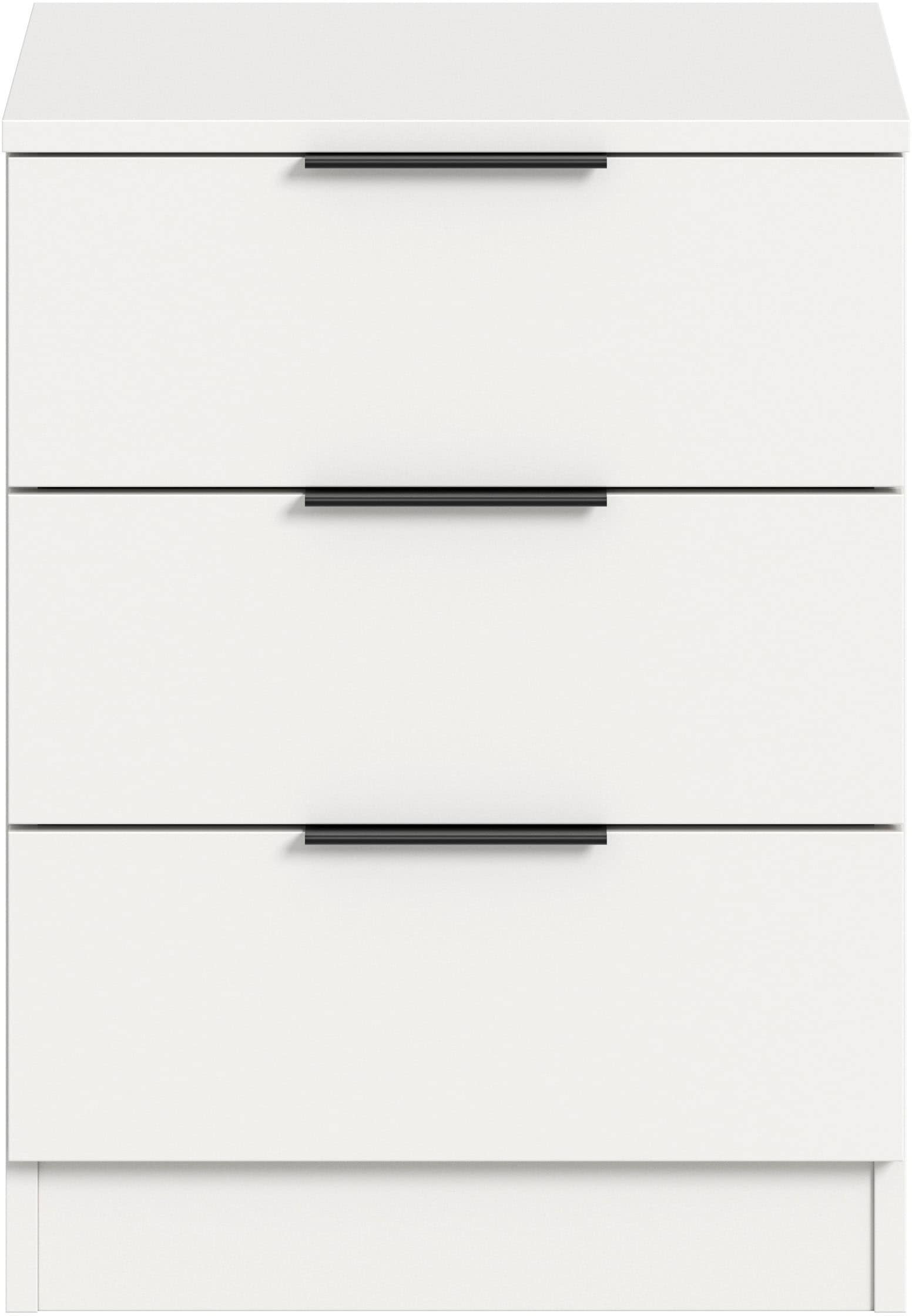 Home affaire Nachtkommode »Skarde Nachttisch Beistelltisch Kommode, Breite: 45 cm«, (1 St.), Skarde, Nachtkommode, 3 Schubkästen, weiß