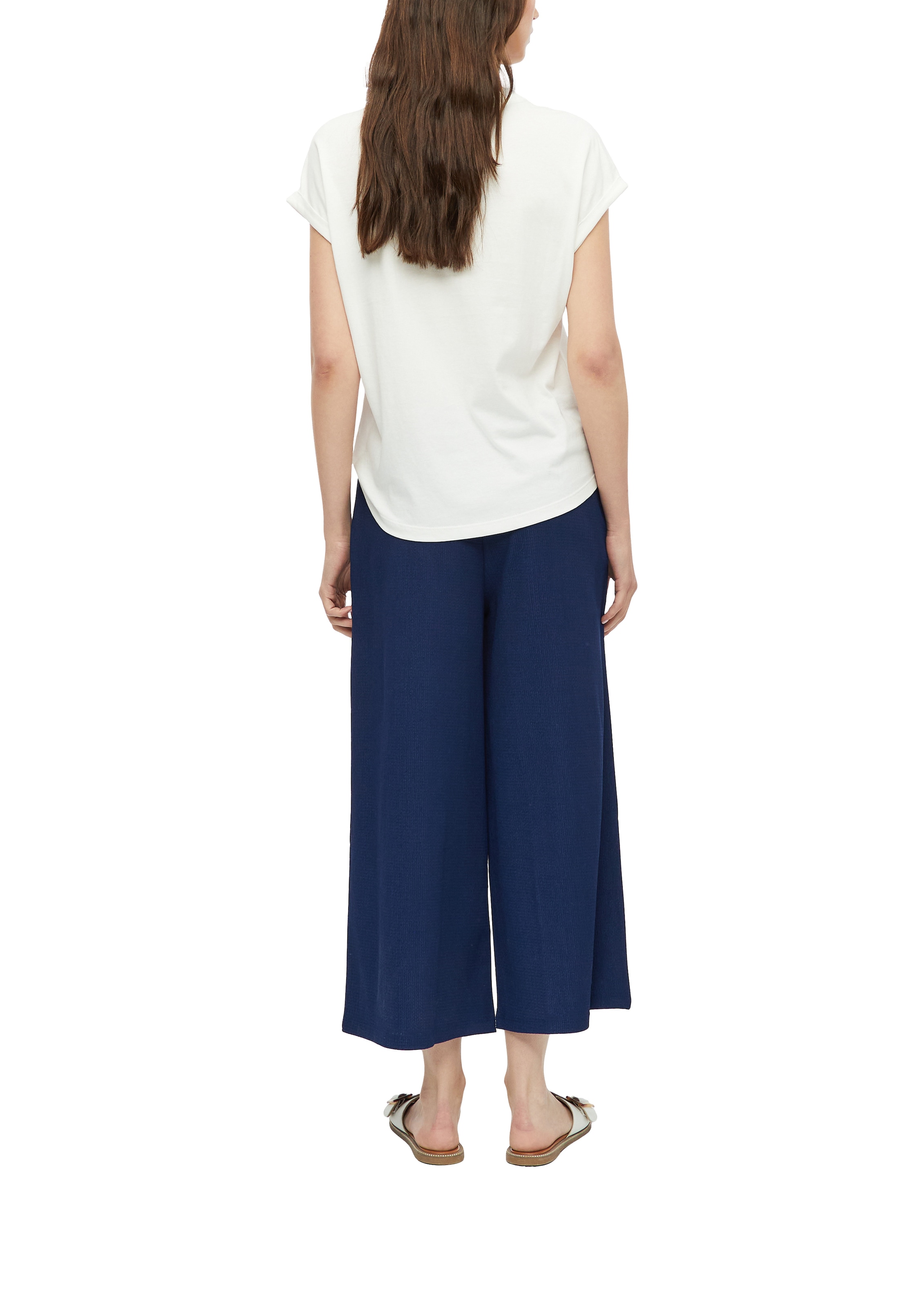 s.Oliver Stoffhose  7/8- Aommerhose mit weitem Bein