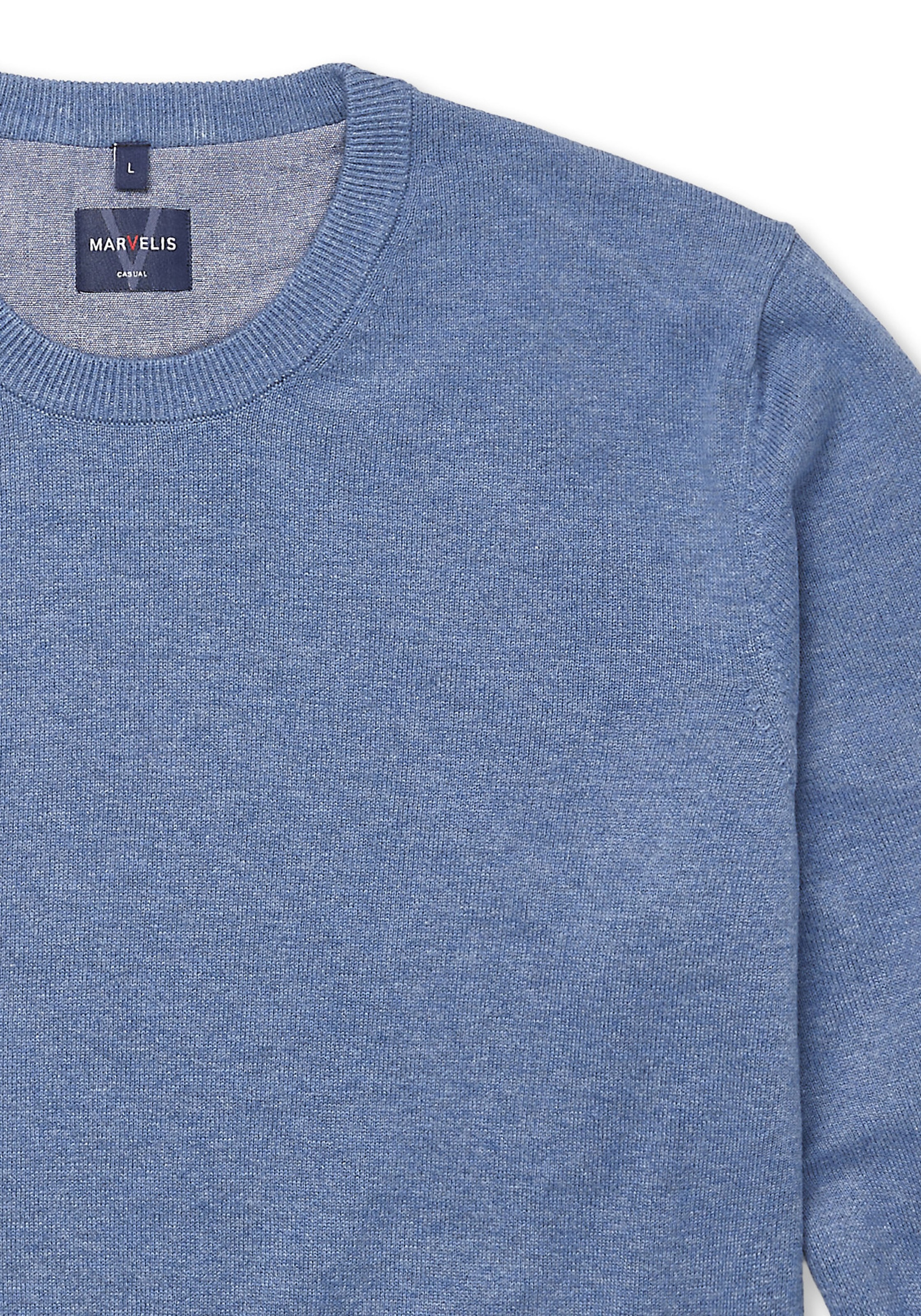 MARVELIS Strickpullover Rundhals, Baumwolle, regular fit günstig online kaufen