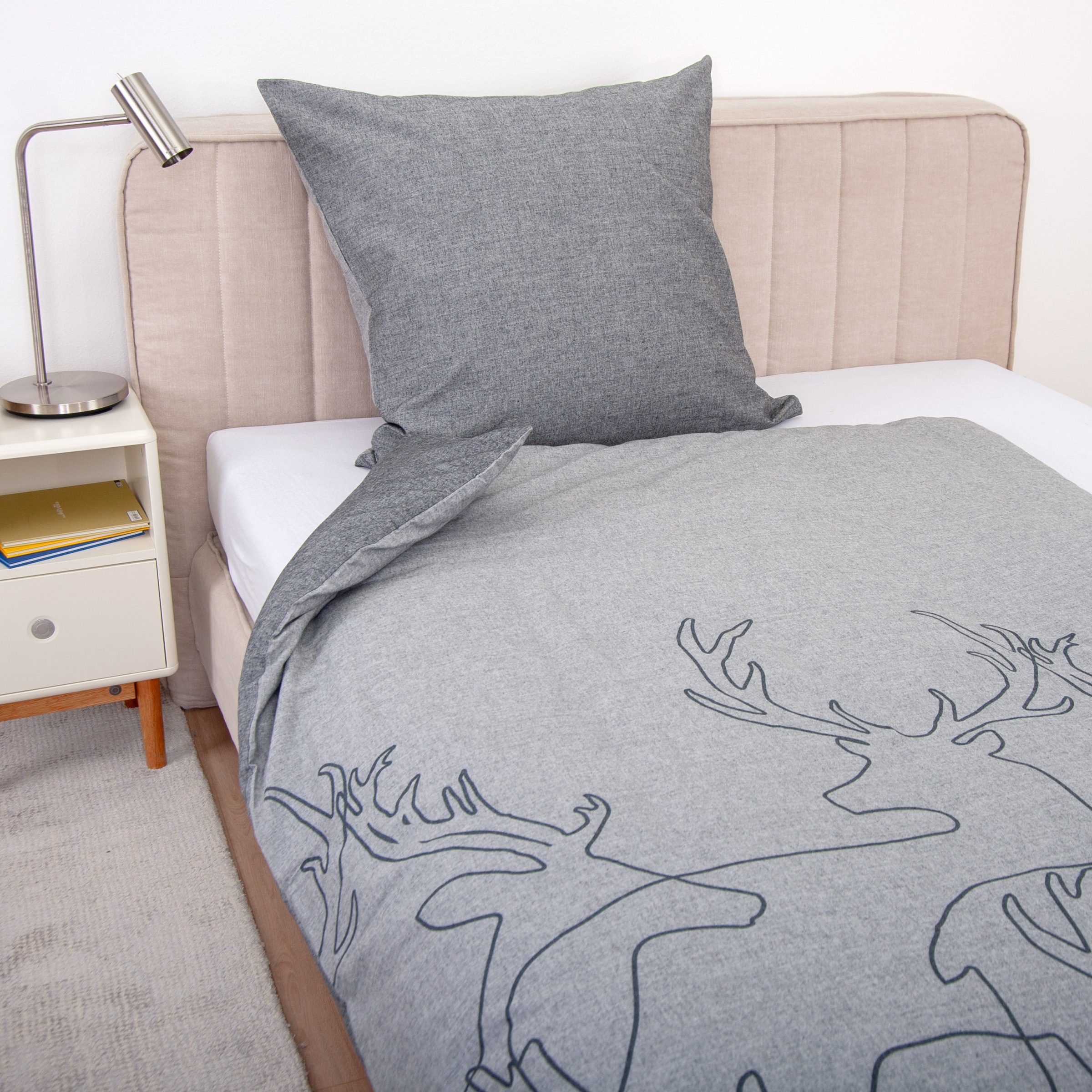 TOM TAILOR HOME Wendebettwäsche »Lennart in Gr. 135x200, 155x220 oder 200x200 cm, ideal für Weihnachten«, Flanell kuschelig warm im Winter, Weihnachtsbettwäsche aus Baumwolle