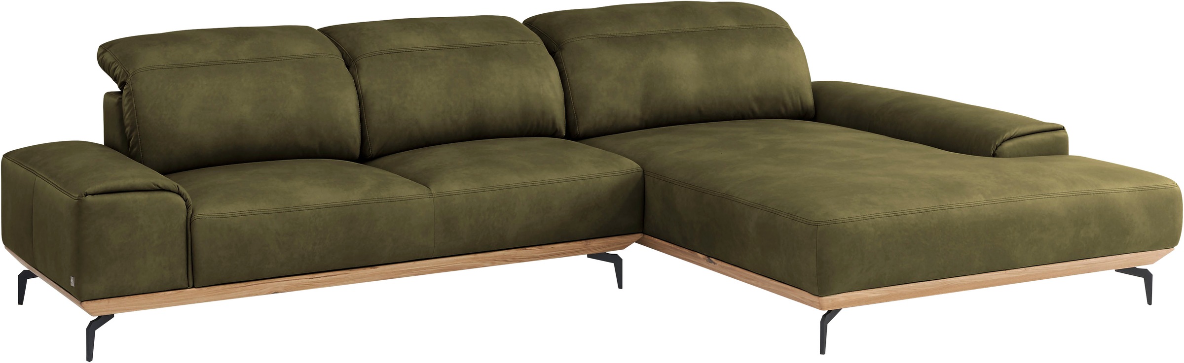 Musterring Wohnlandschaft »MR 2490«, Fuß Schwarz, Sitzhöhe 46cm, wahlweise mit Funktionen, Maße 342x207 cm