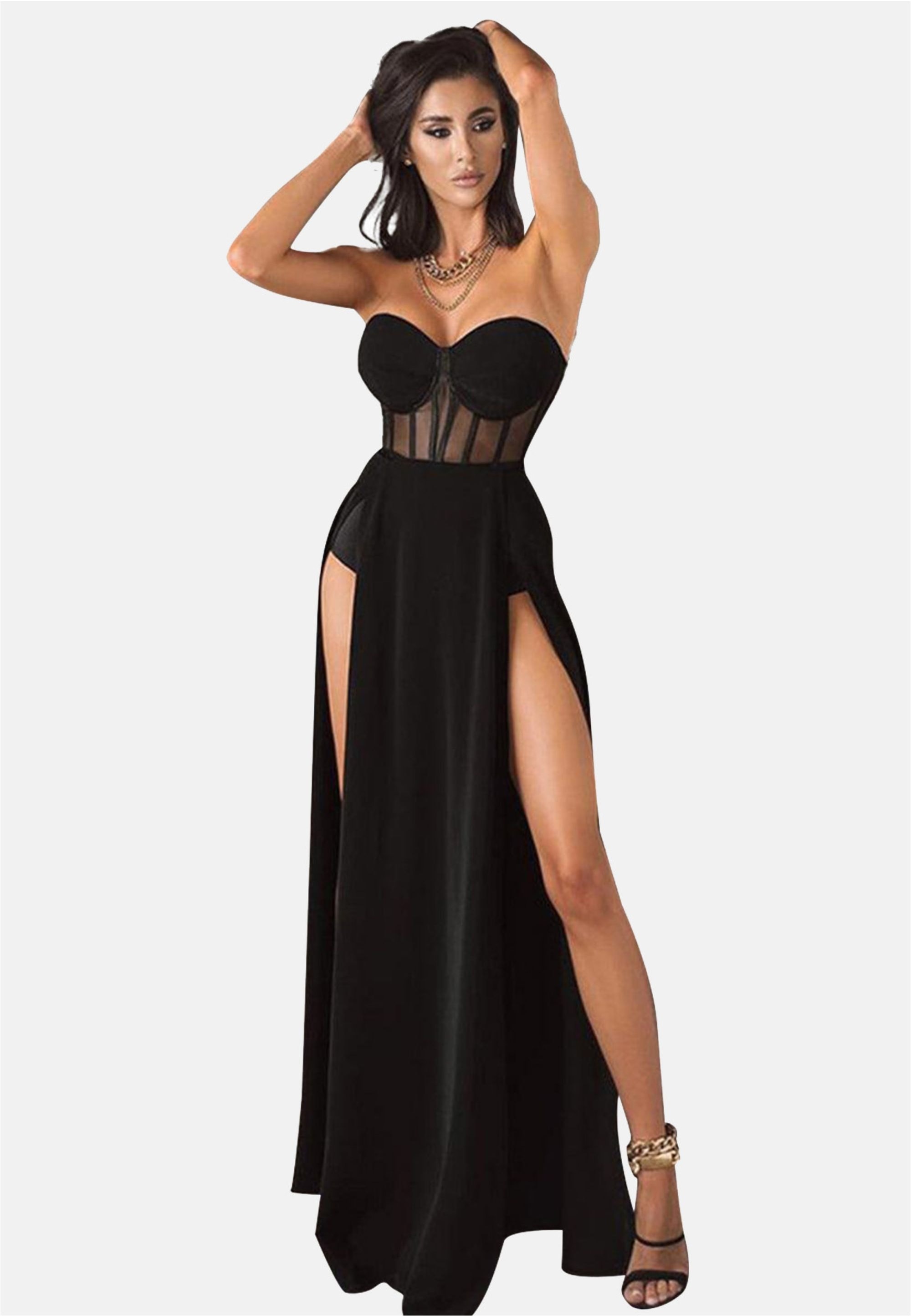 Moda Minx Jerseykleid "Aimee Slit Dress", mit wunderschönem Korsett günstig online kaufen
