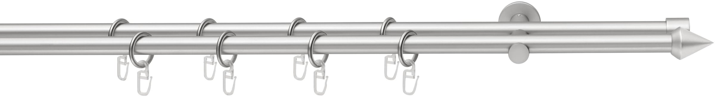 Good Life Gardinenstange "PUNTA" Ø 16 mm 2 läufig-läufig Fixmaß mit Ringen günstig online kaufen
