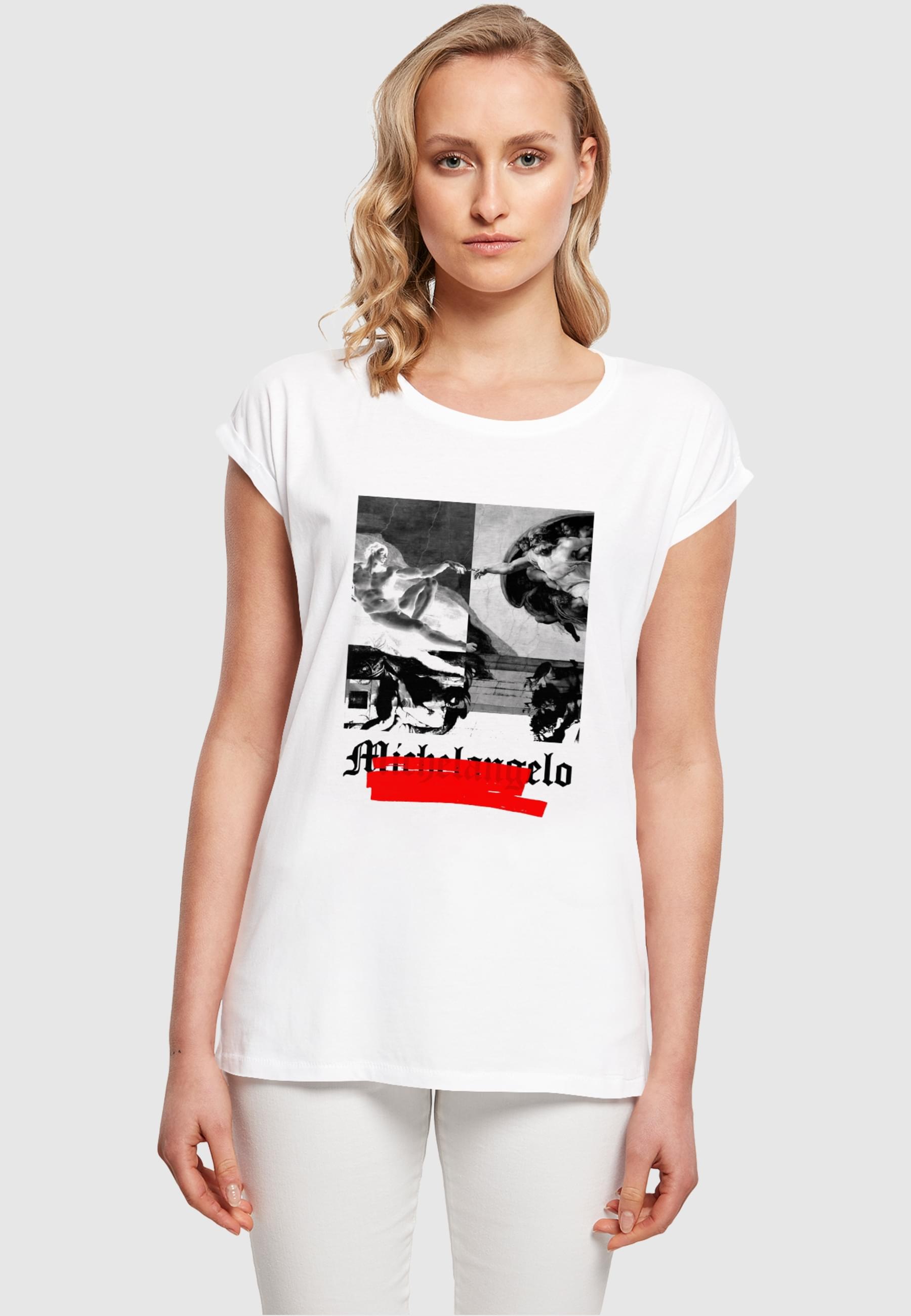 Thumbnail - Merchcode T-Shirt "Merchcode Damen Ladies APOH - Michelangelo Negative T-Shirt" 1 Stk. tlg.