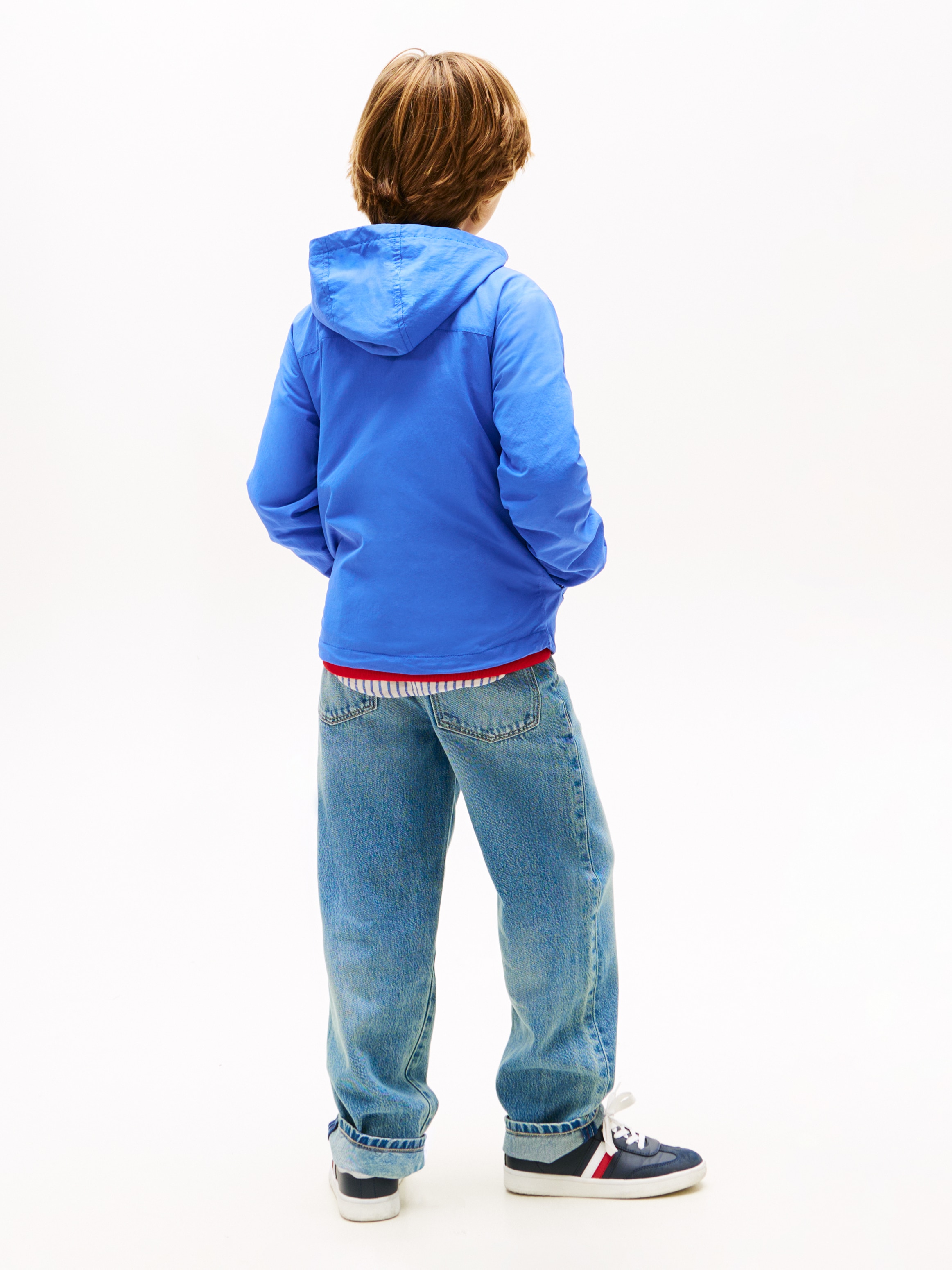 Tommy Hilfiger Outdoorjacke »COLOURBLOCK FLAG JACKET« mit Kapuze Kinder bis 16 Jahre