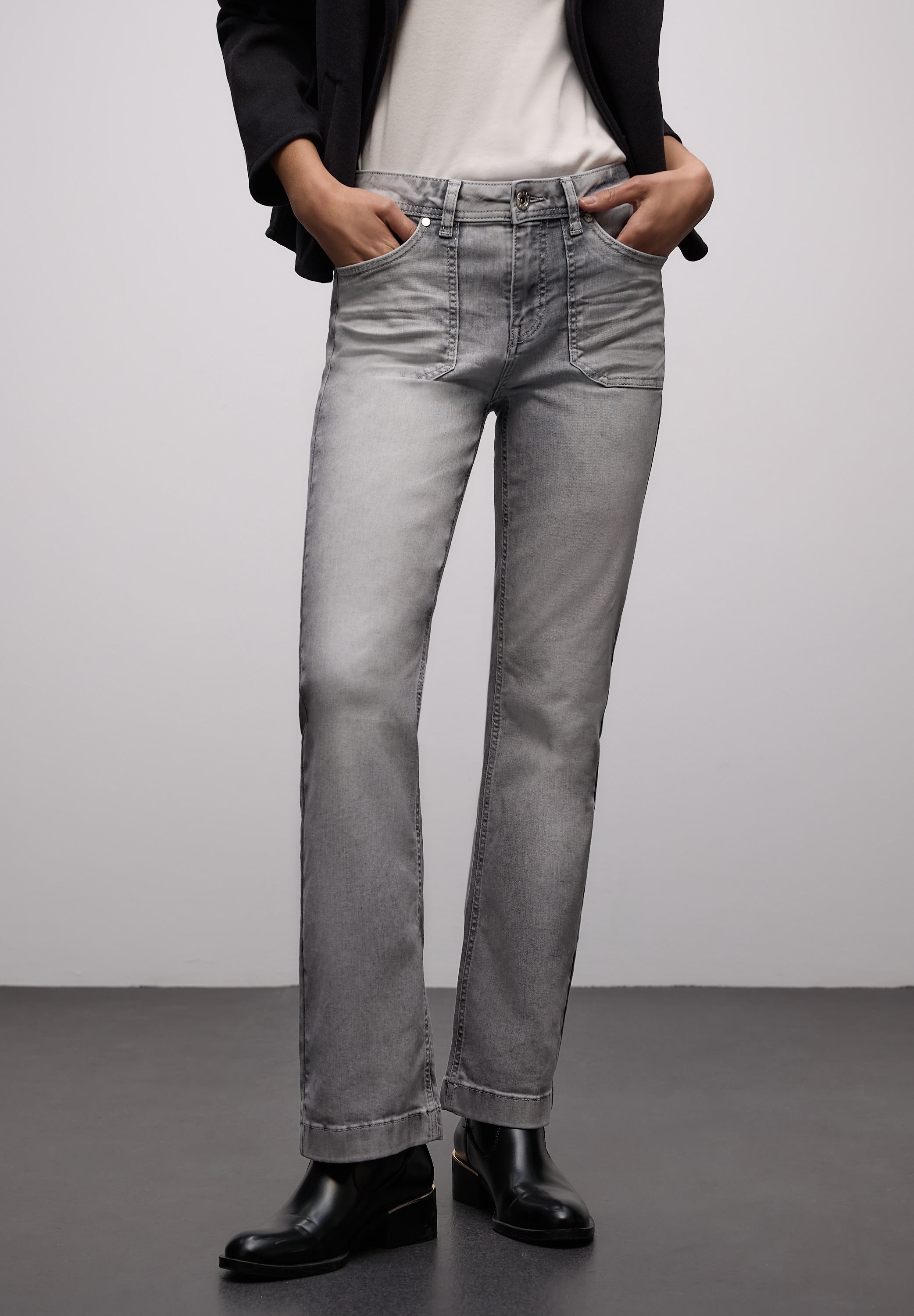 STREET ONE Bootcut-Jeans im 5-Pocket-Stil und mit Stretch günstig online kaufen
