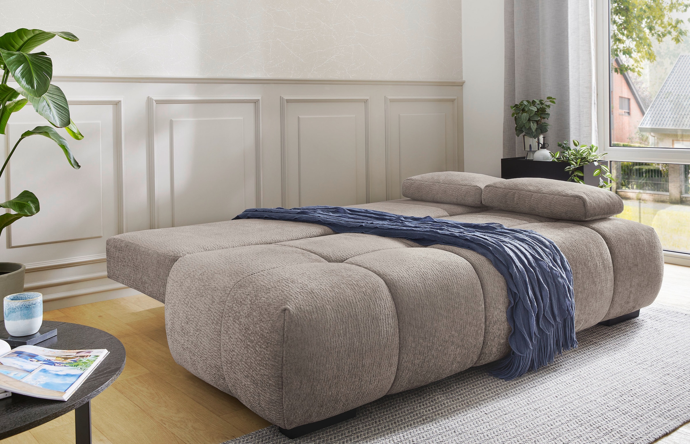 Jockenhöfer Gruppe Schlafsofa »Reno«, mit Gästebettfunktion und Bettkasten, Kuschelstoff