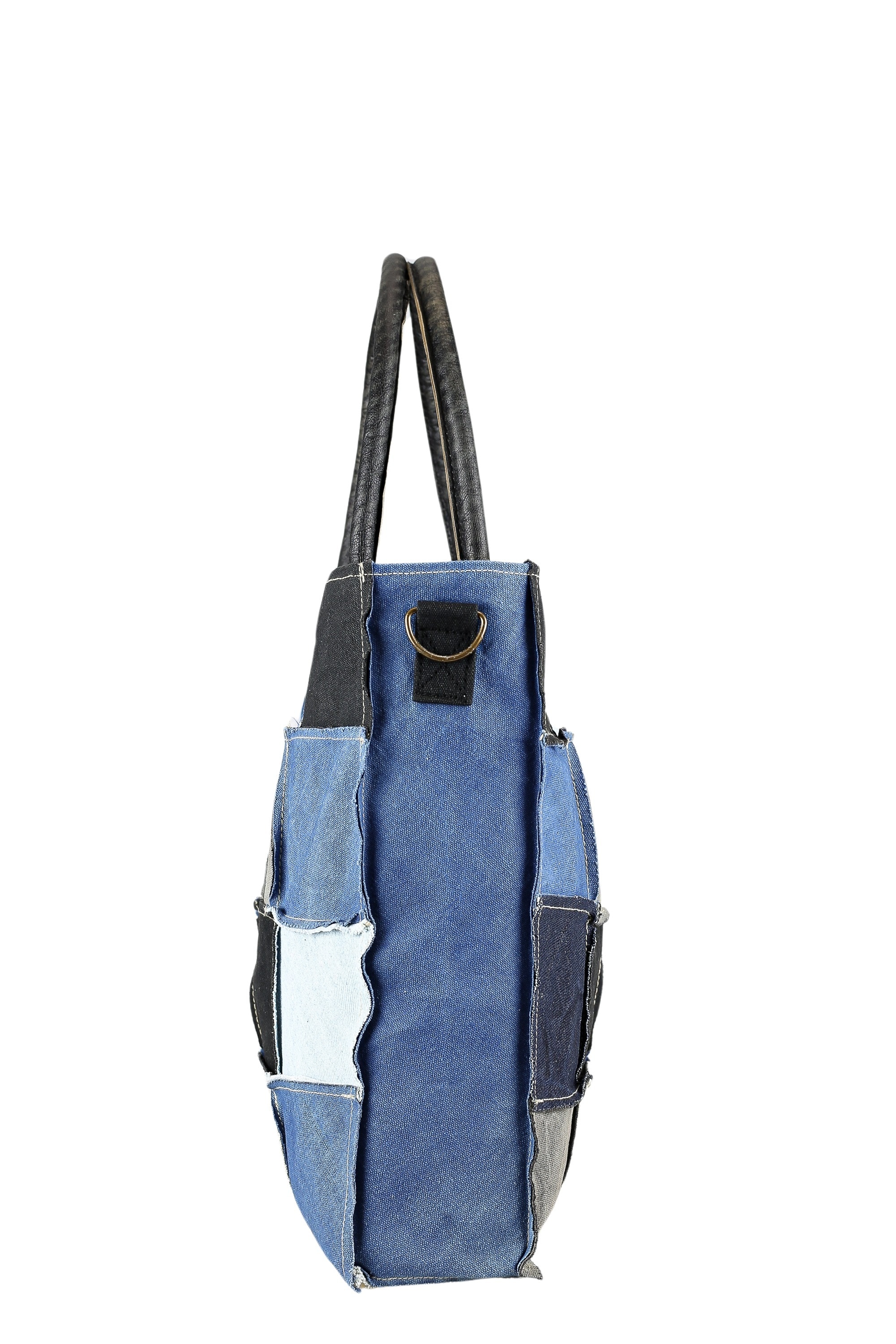 COLLEZIONE ALESSANDRO Schultertasche »Patchwork Jeans«, aus 45 Jeanspatches genäht